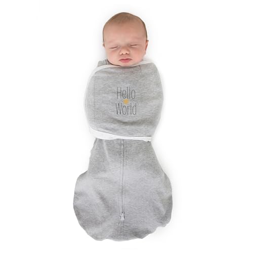 SwaddleDesigns 6-Way Omni Swaddle Sack for Newborn with Wrap & Arms Up Sleeves & Mitten Cuffs, Easy Swaddle Transition, Better Sleep for Baby, Watercolor Mountains & Trees, Small, 0-3 Months SwaddleDesigns