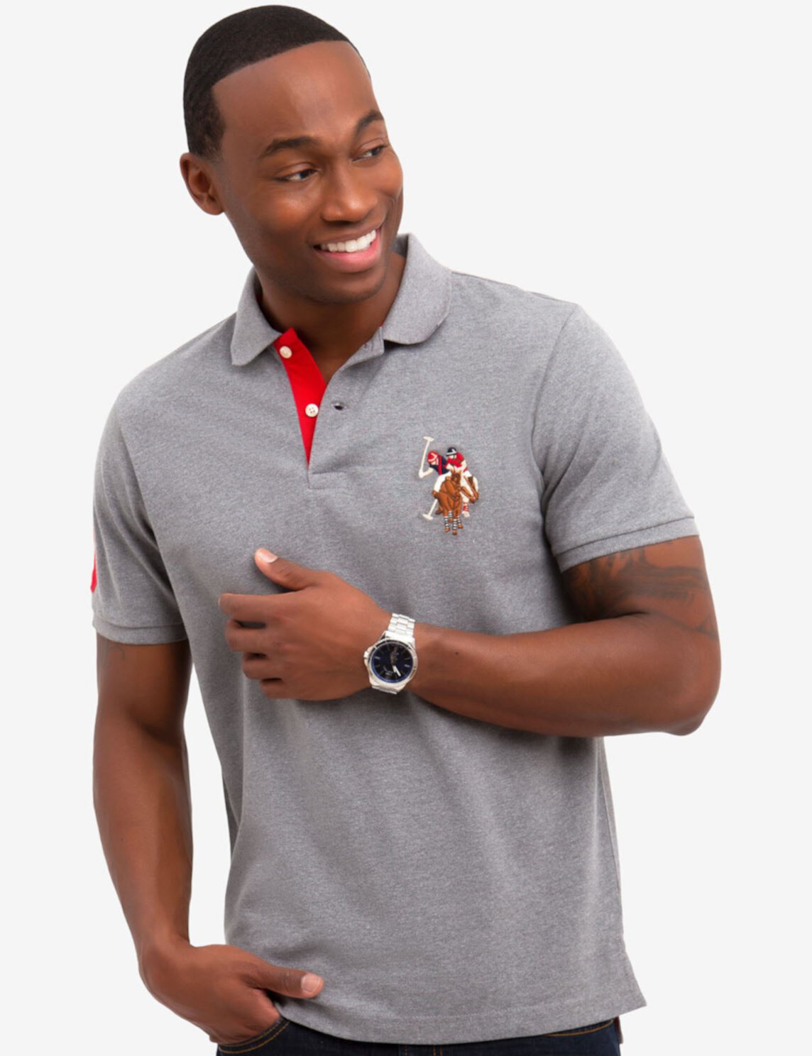 Мужская рубашка-поло с большим логотипом U.S. POLO ASSN. U.S. POLO ASSN.