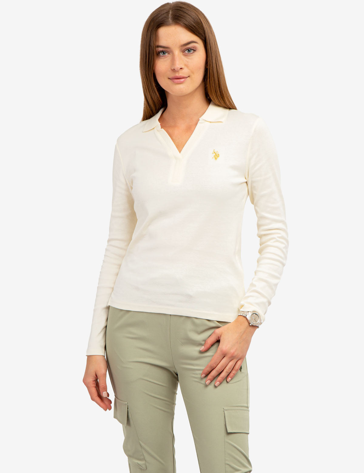 Женская рубашка-поло с длинным рукавом U.S. POLO ASSN. U.S. POLO ASSN.