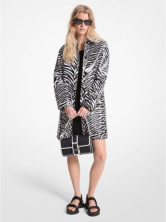 Женский Плащ Michael Kors Zebra Print Cotton Twill Michael Kors