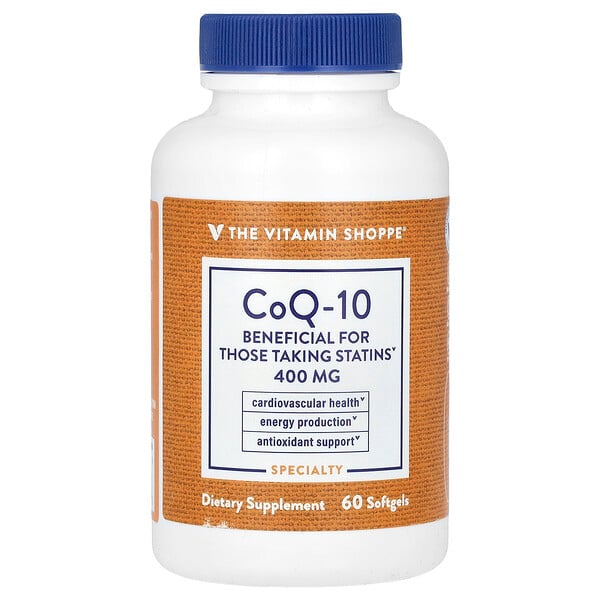 CoQ-10, 400 мг, 60 мягких капсул - The Vitamin Shoppe The Vitamin Shoppe