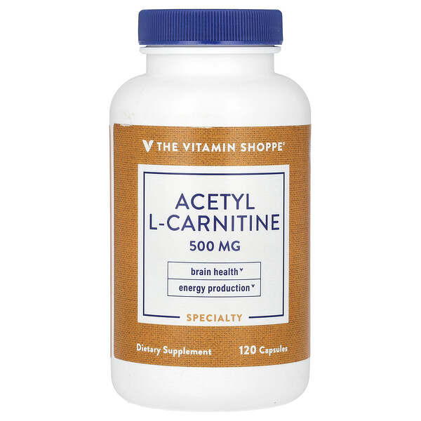 Ацетил-L-карнитин, 500 мг, 120 капсул The Vitamin Shoppe