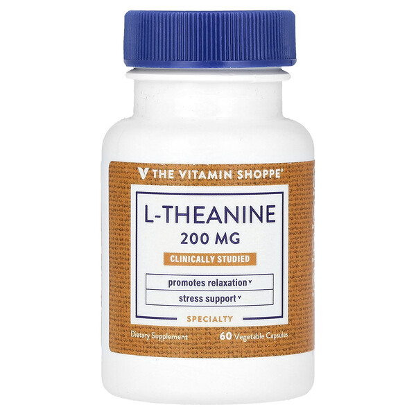 L-теанин, 200 мг, 60 растительных капсул The Vitamin Shoppe