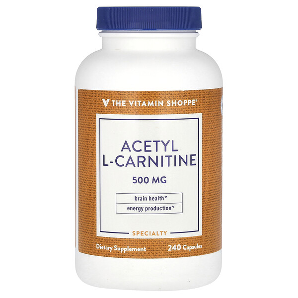 Ацетил L-карнитин, 500 мг, 240 капсул The Vitamin Shoppe