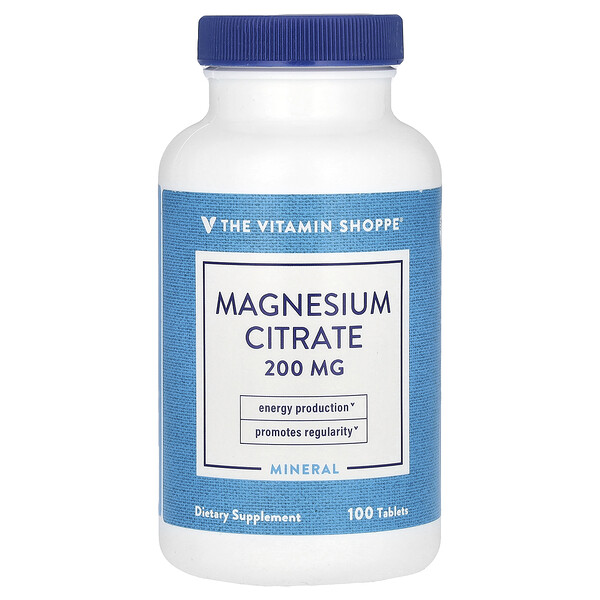 Цитрат магния, 200 мг, 100 таблеток The Vitamin Shoppe