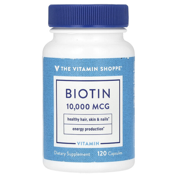 Биотин, 10 000 мкг, 120 капсул The Vitamin Shoppe