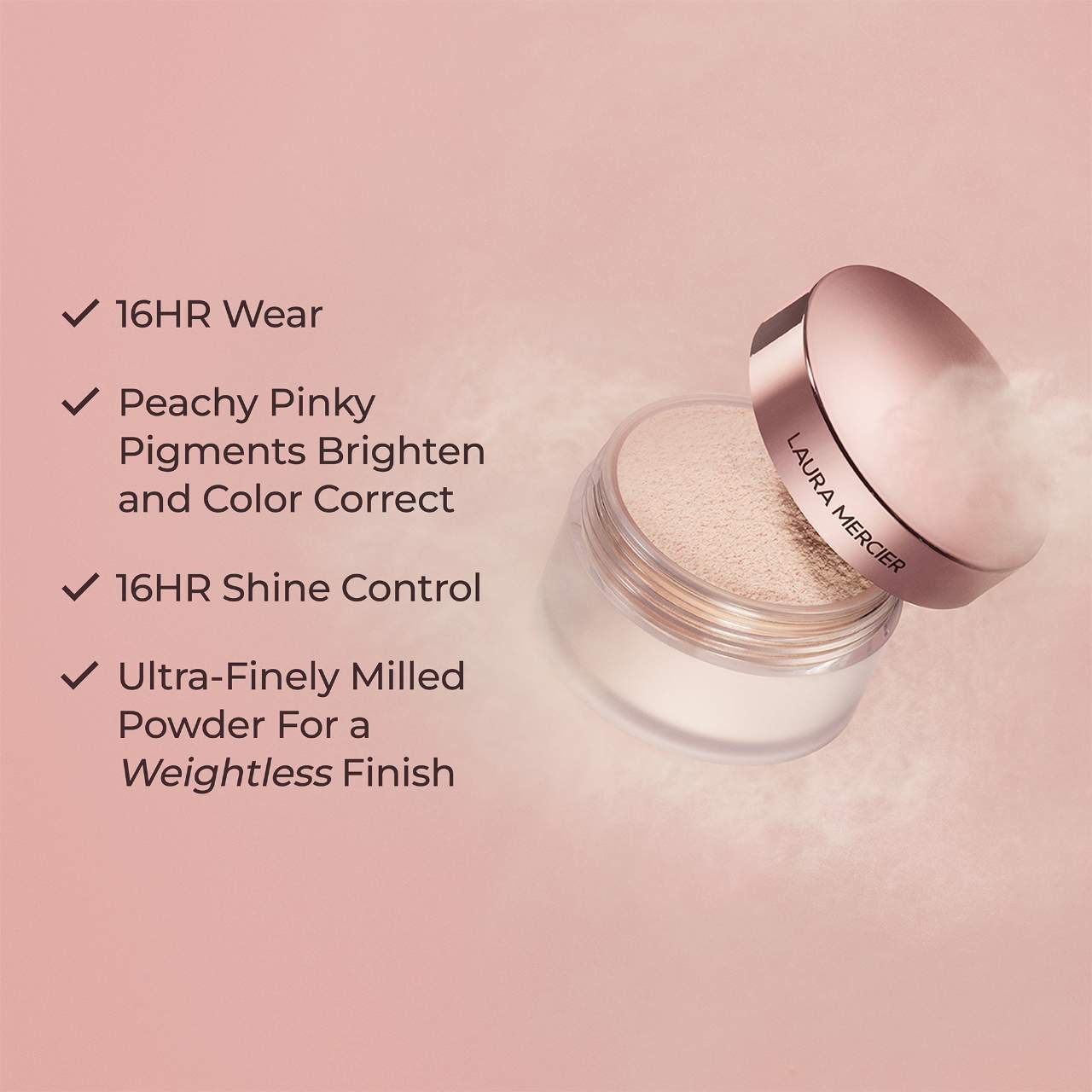 Translucent Loose Setting Powder – Pink Tone-Up for Brightening Laura Mercier