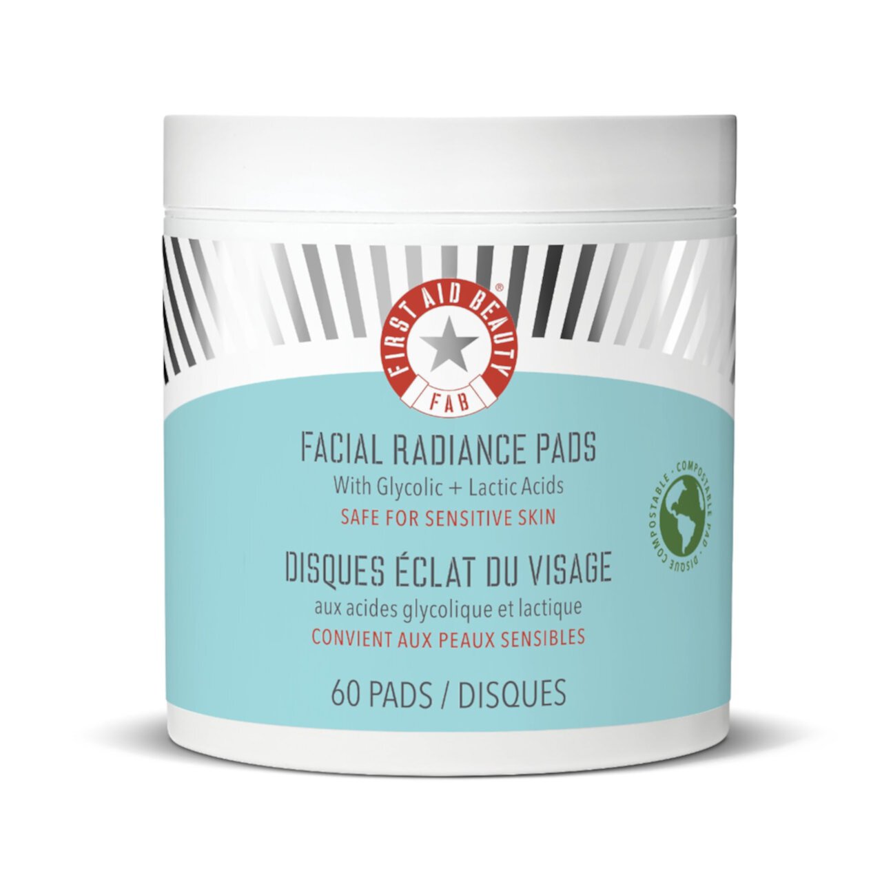 Facial Radiance Pads with Glycolic + Lactic Acids  First Aid Beauty