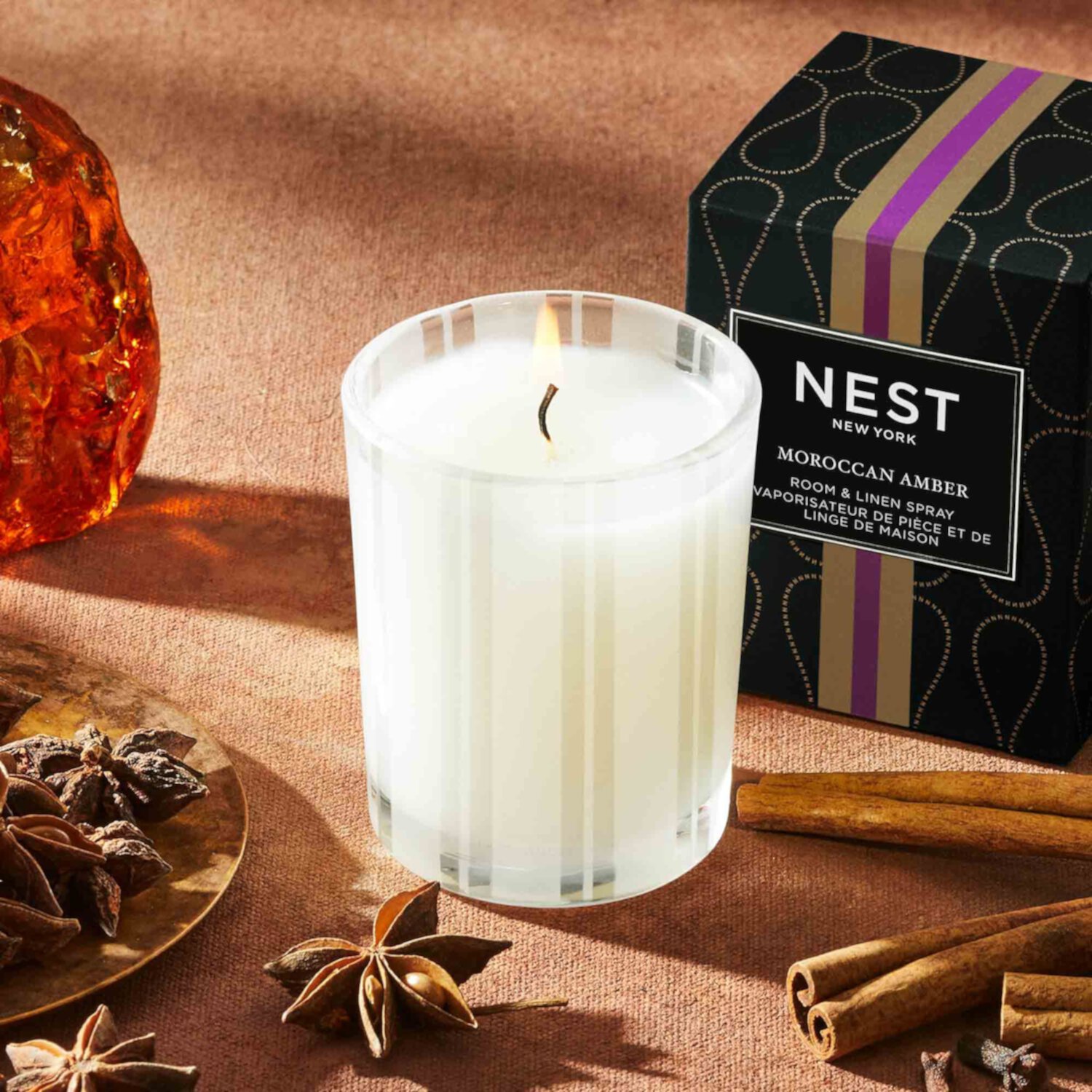 Mini Moroccan Amber Candle Nest New York