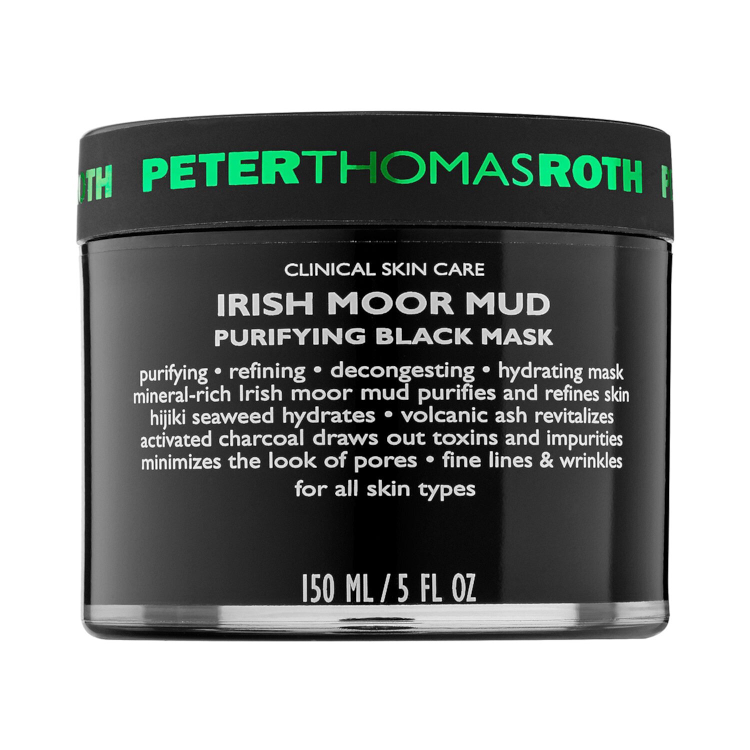 Очищающая черная маска с грязью ирландской мавра Peter Thomas Roth