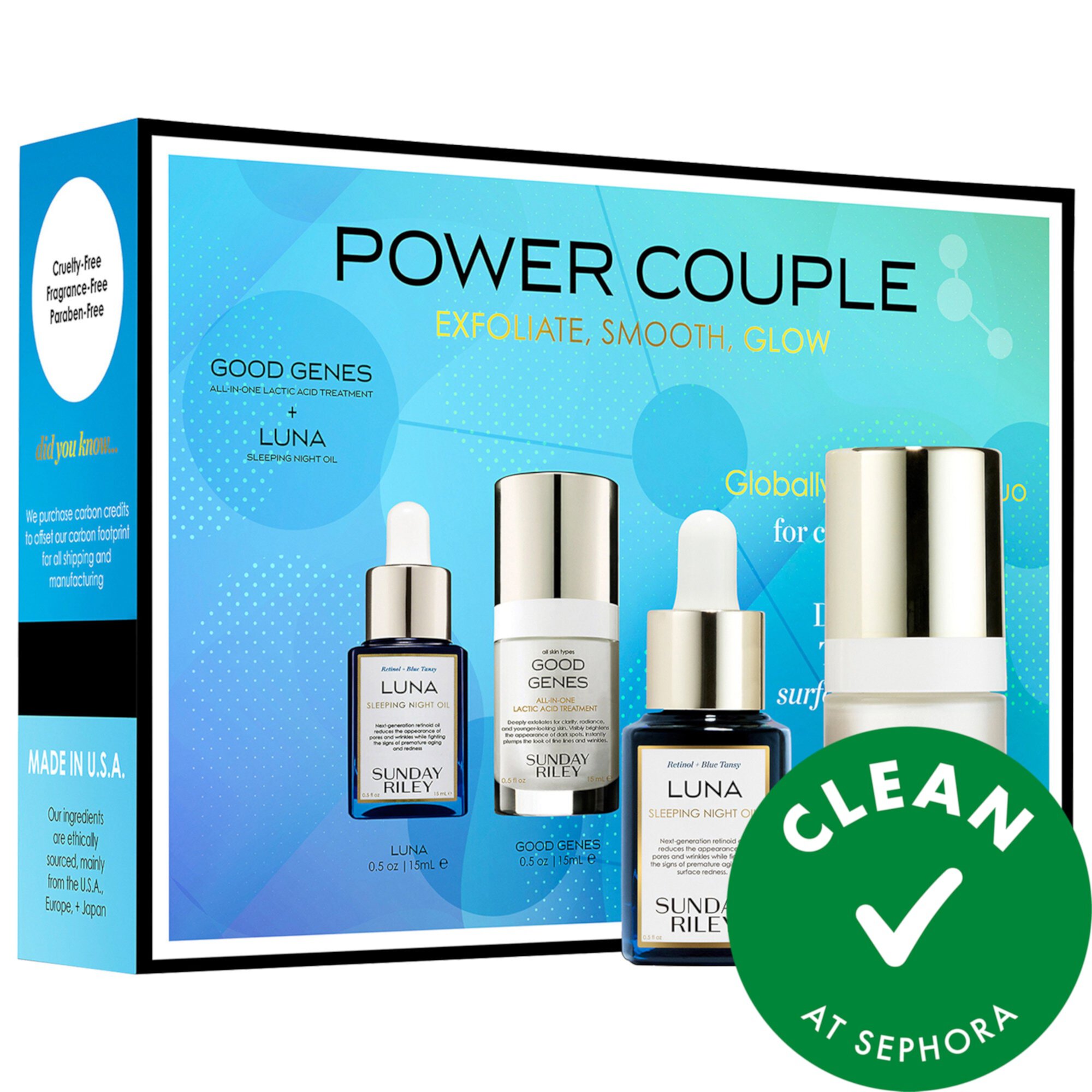 Power Couple Advanced Retinol and Lactic Acid Duo Sunday Riley