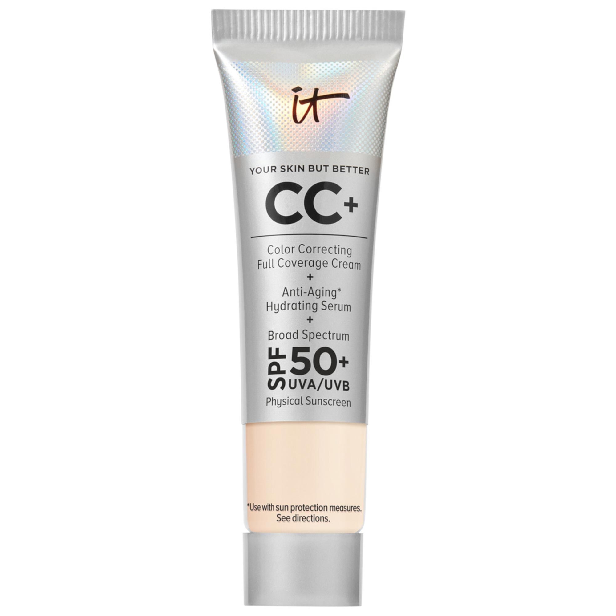 Крем-корректирующая тональная основа Mini CC+ с полным покрытием и SPF 50+ IT Cosmetics