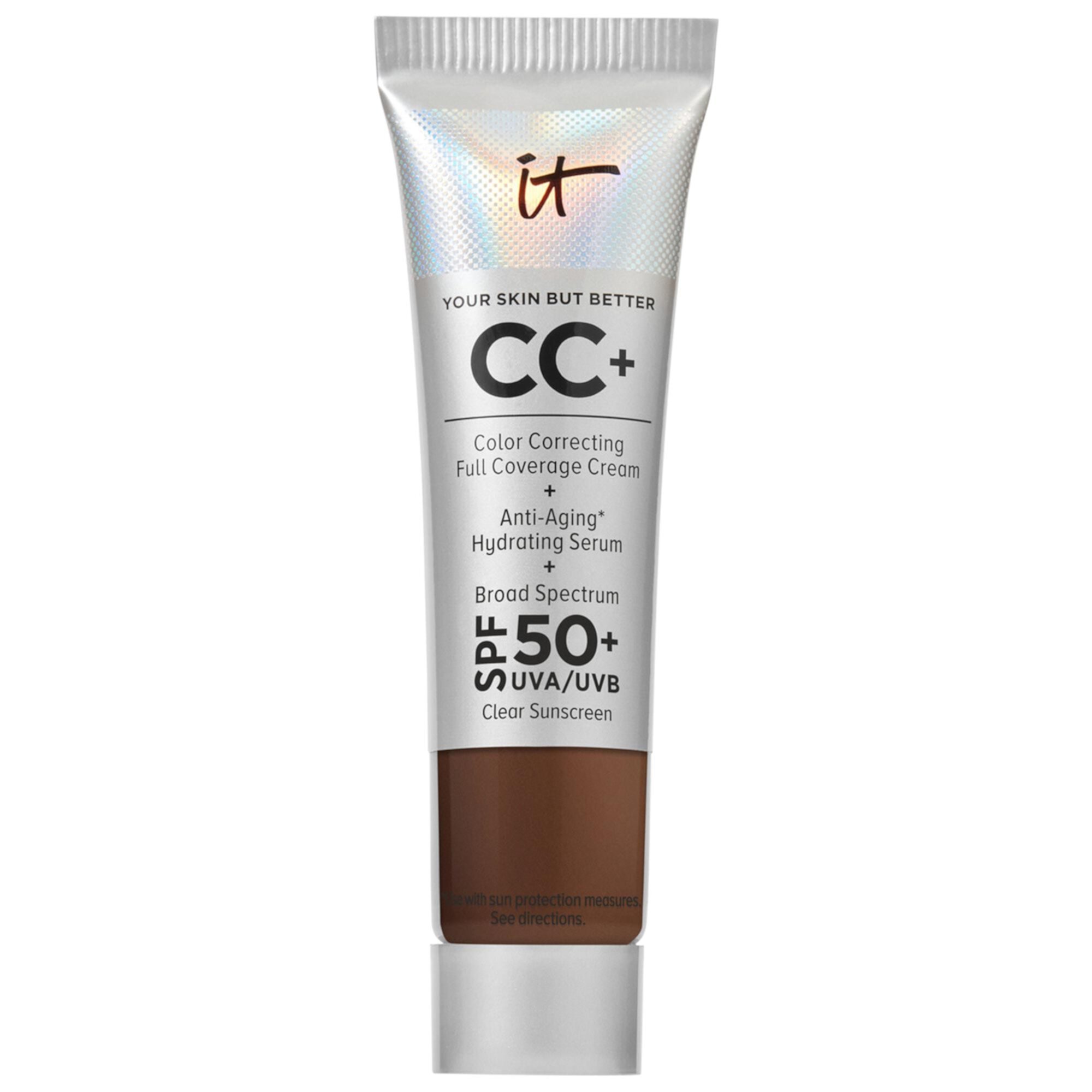 Крем-корректирующая тональная основа Mini CC+ с полным покрытием и SPF 50+ IT Cosmetics