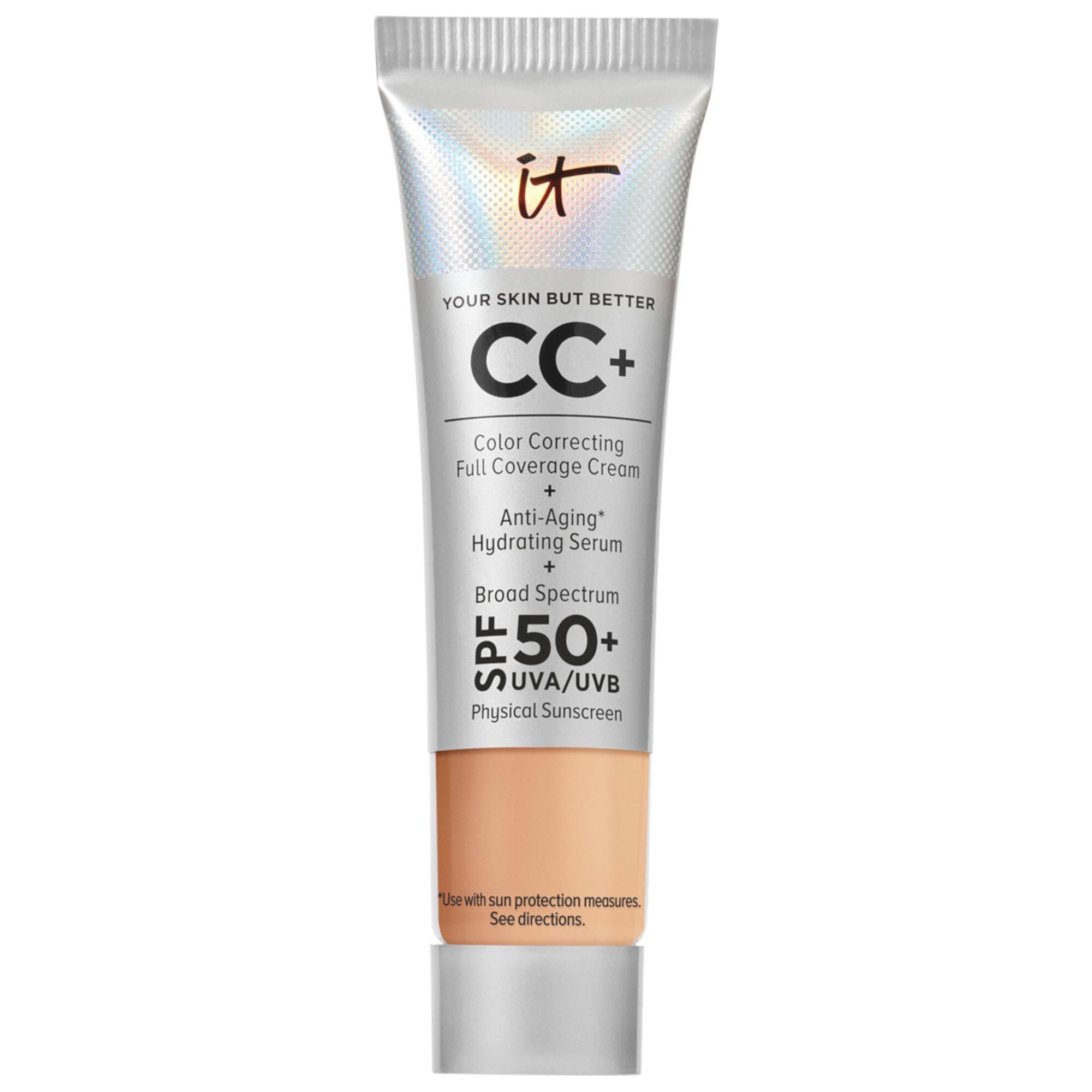 Крем-корректирующая тональная основа Mini CC+ с полным покрытием и SPF 50+ IT Cosmetics