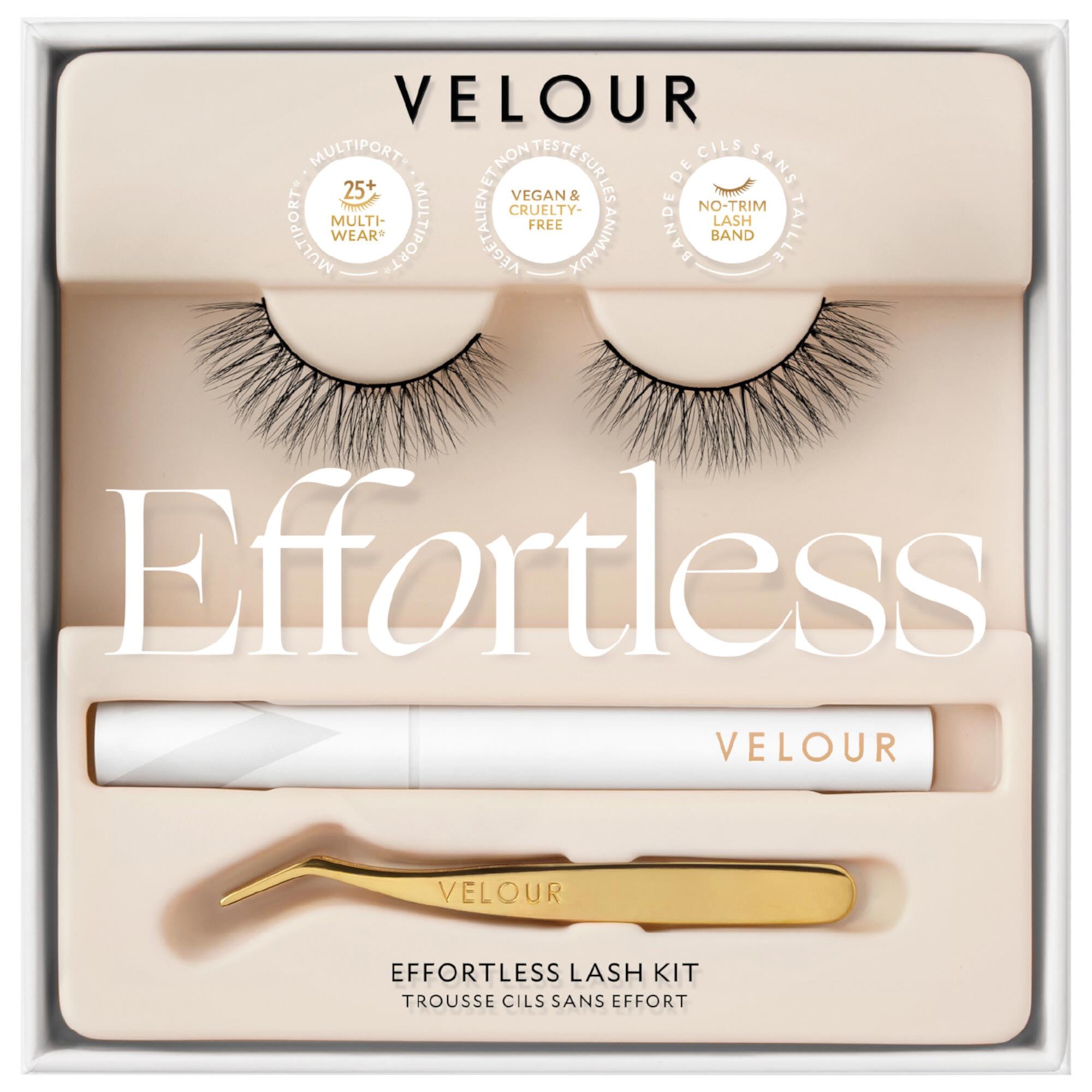 Набор Effortless - Набор для натуральных ресниц No Trim No Measure Velour Lashes