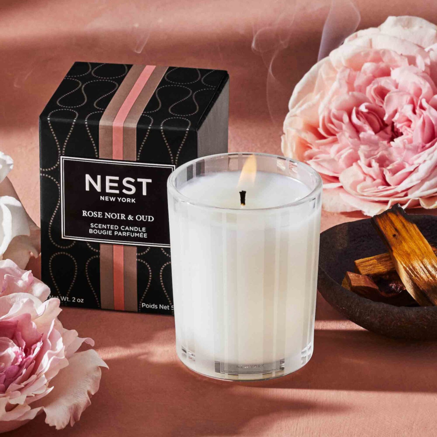 Rose Noir & Oud Votive Candle Nest New York