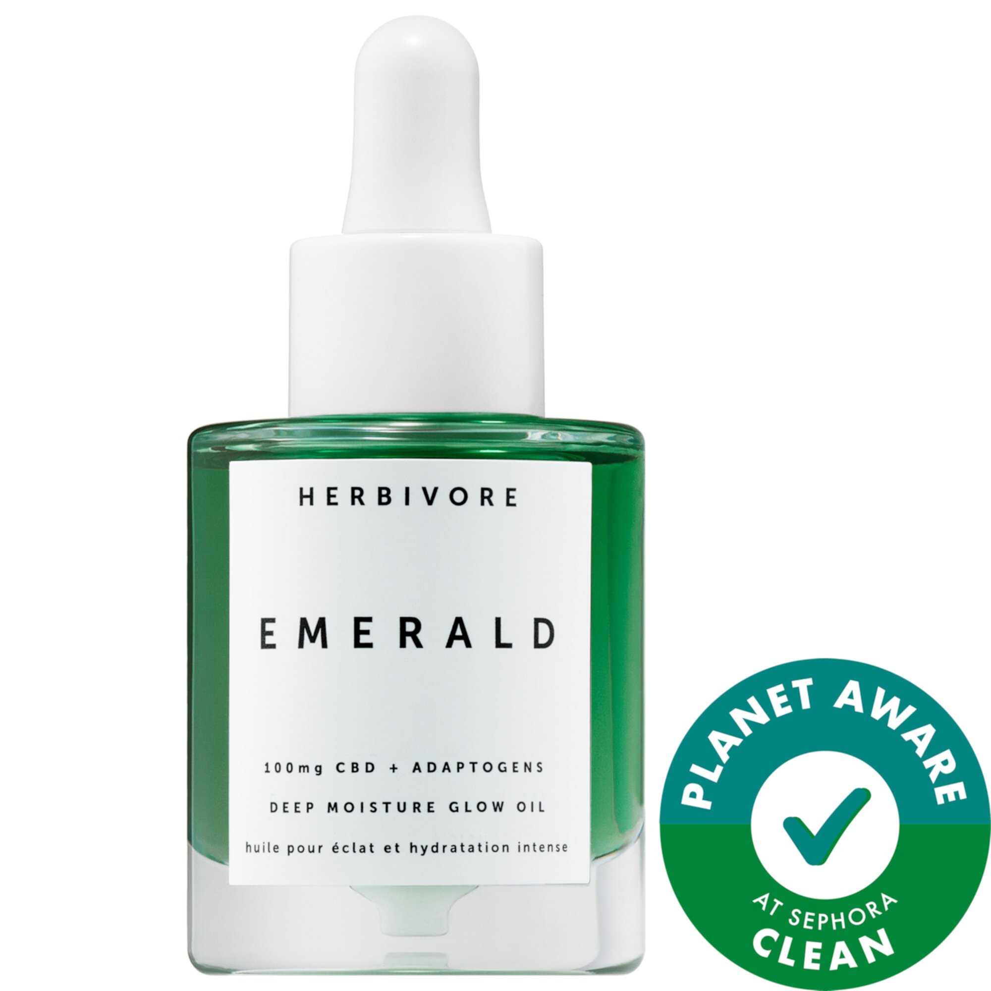 Emerald CBD + Адаптогены Глубоко увлажняющее сияющее масло Herbivore