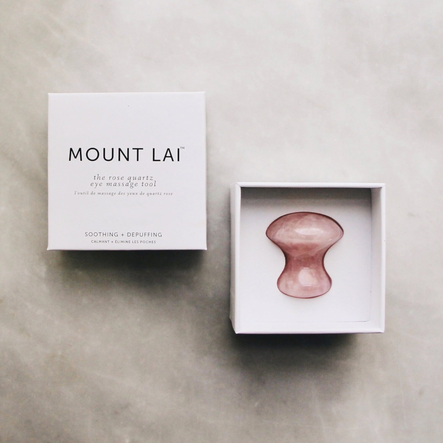 De-Puffing Rose Quartz Eye Treatment Tool Mount Lai