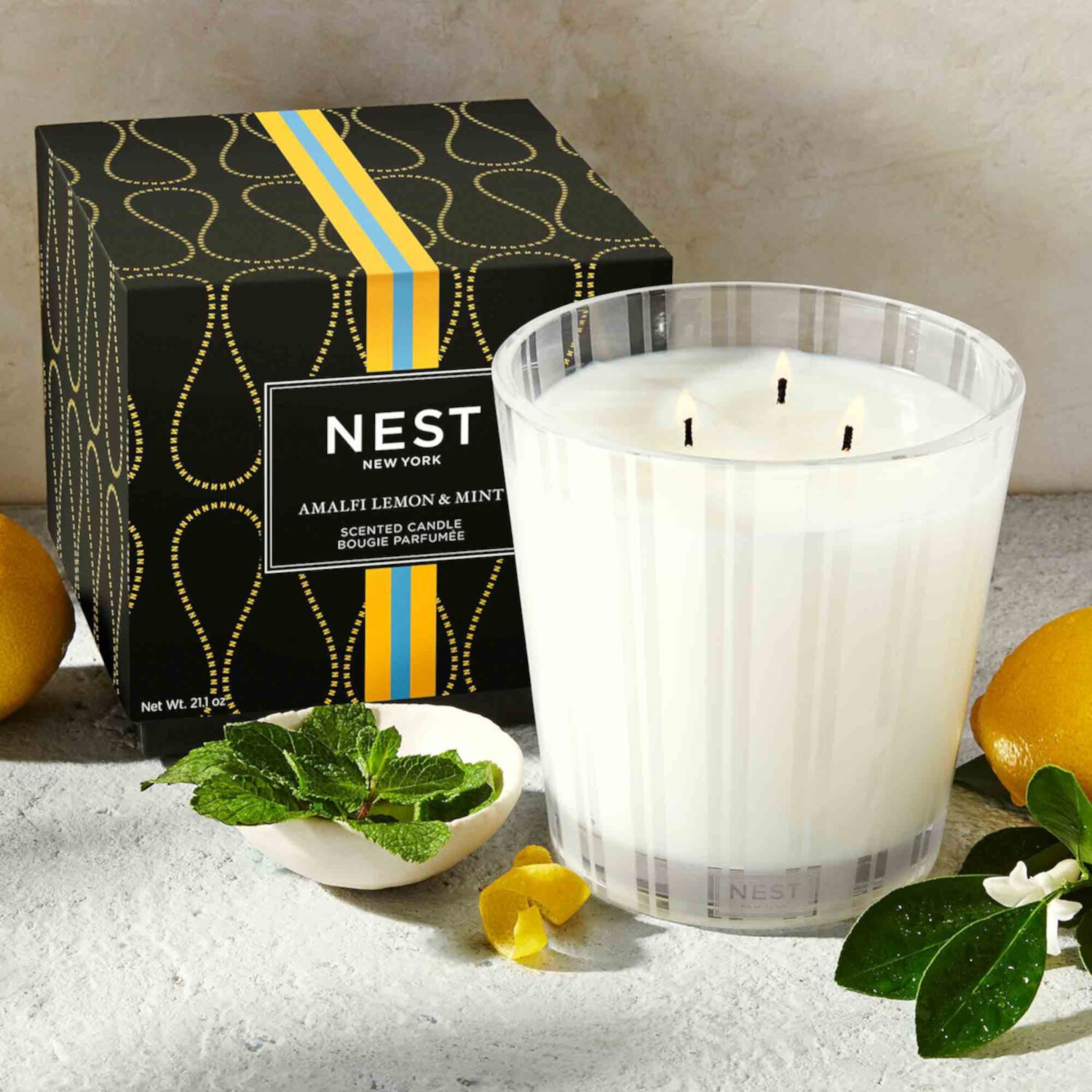 Amalfi Lemon & Mint Candle Nest New York