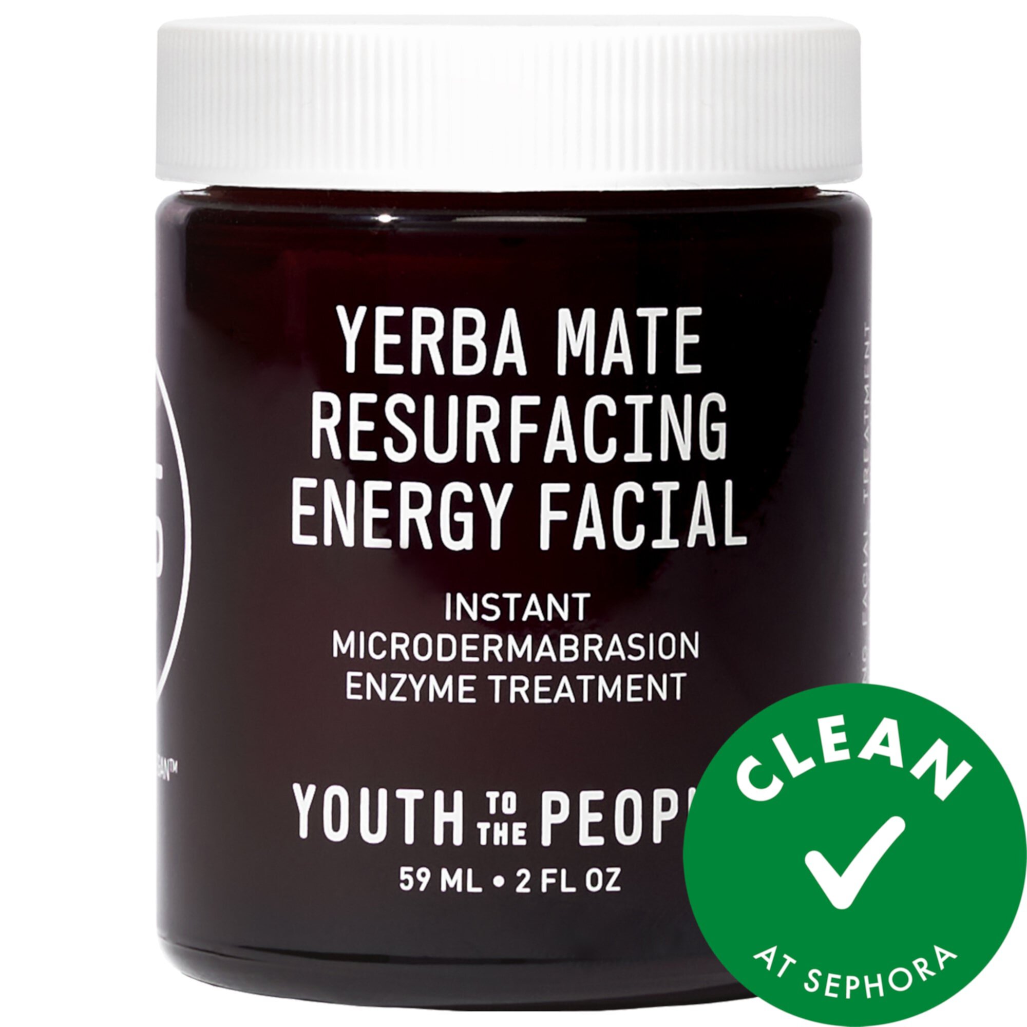 Yerba Mate: шлифовка + отшелушивающий энергетический уход за лицом с ферментами + ниацинамидом Youth To The People
