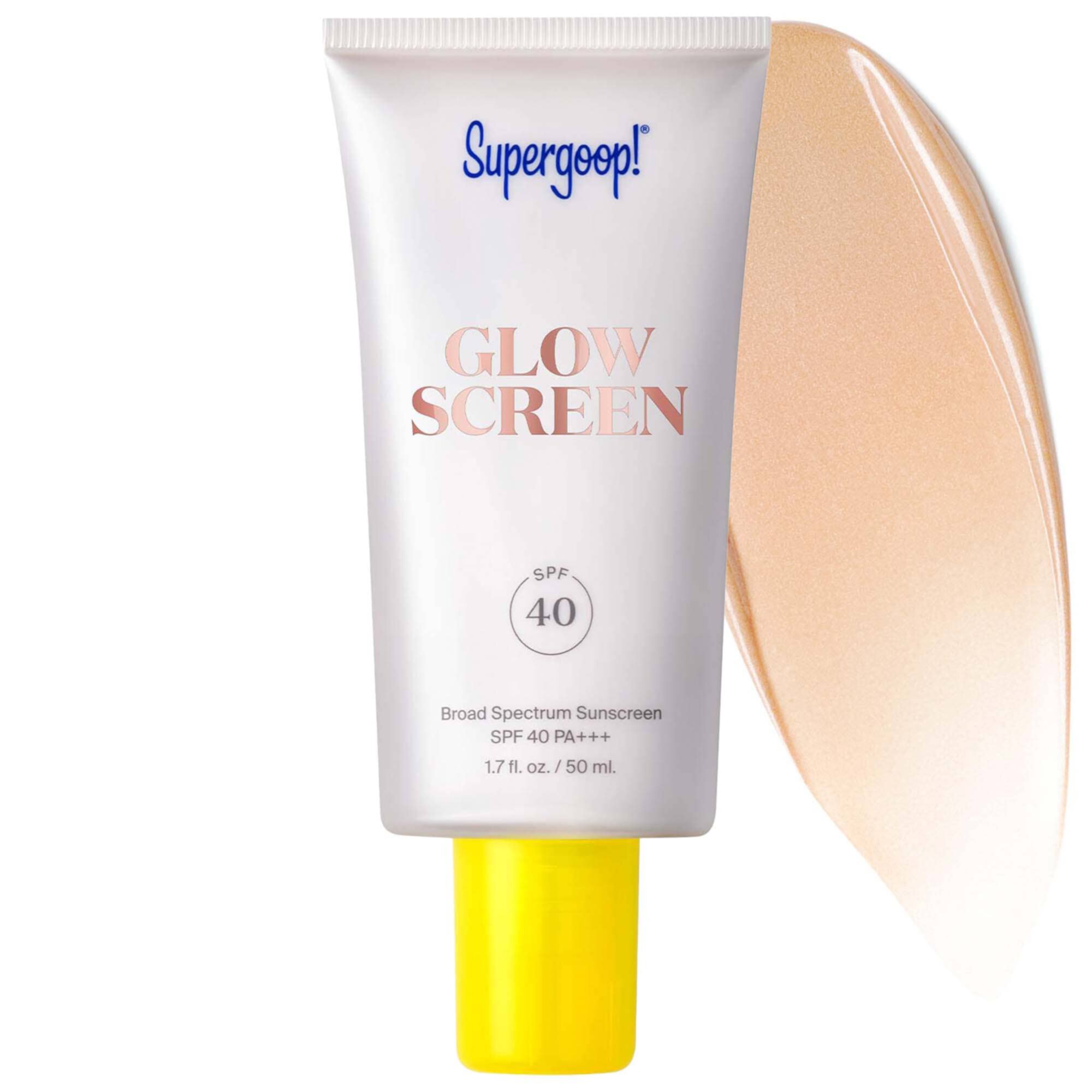 Солнцезащитный крем Glowscreen SPF 40 с гиалуроновой кислотой и ниацинамидом Supergoop!