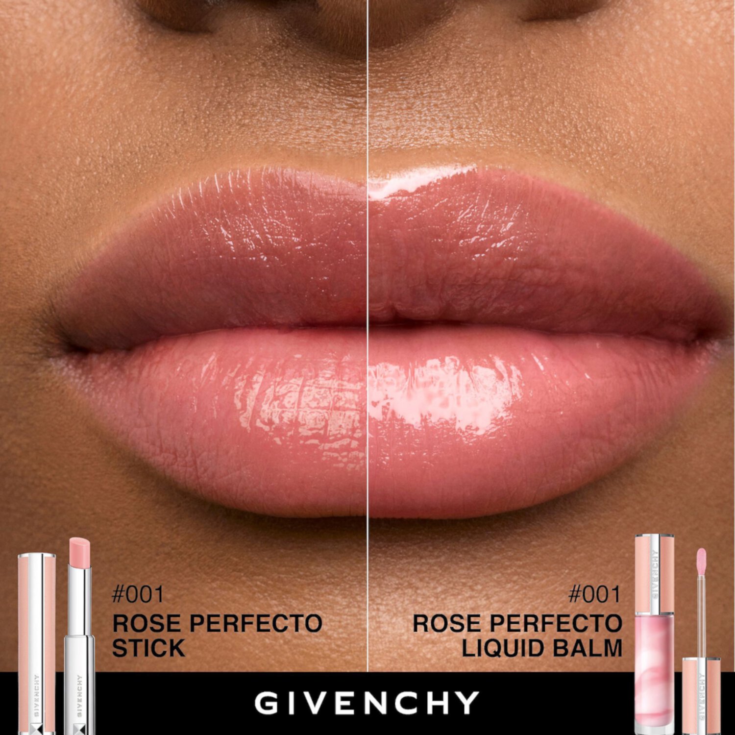 Rose Perfecto Увлажняющий бальзам и блеск для губ Givenchy