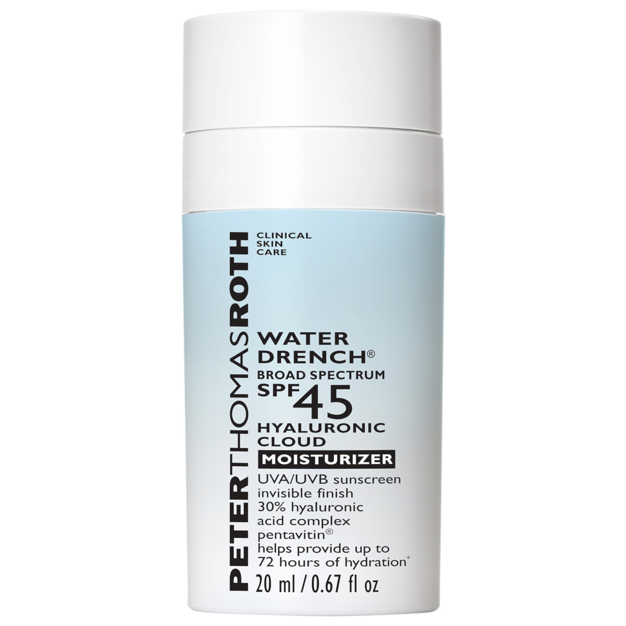 Water Drench® Гиалуроновый увлажняющий увлажняющий крем SPF 45 Peter Thomas Roth