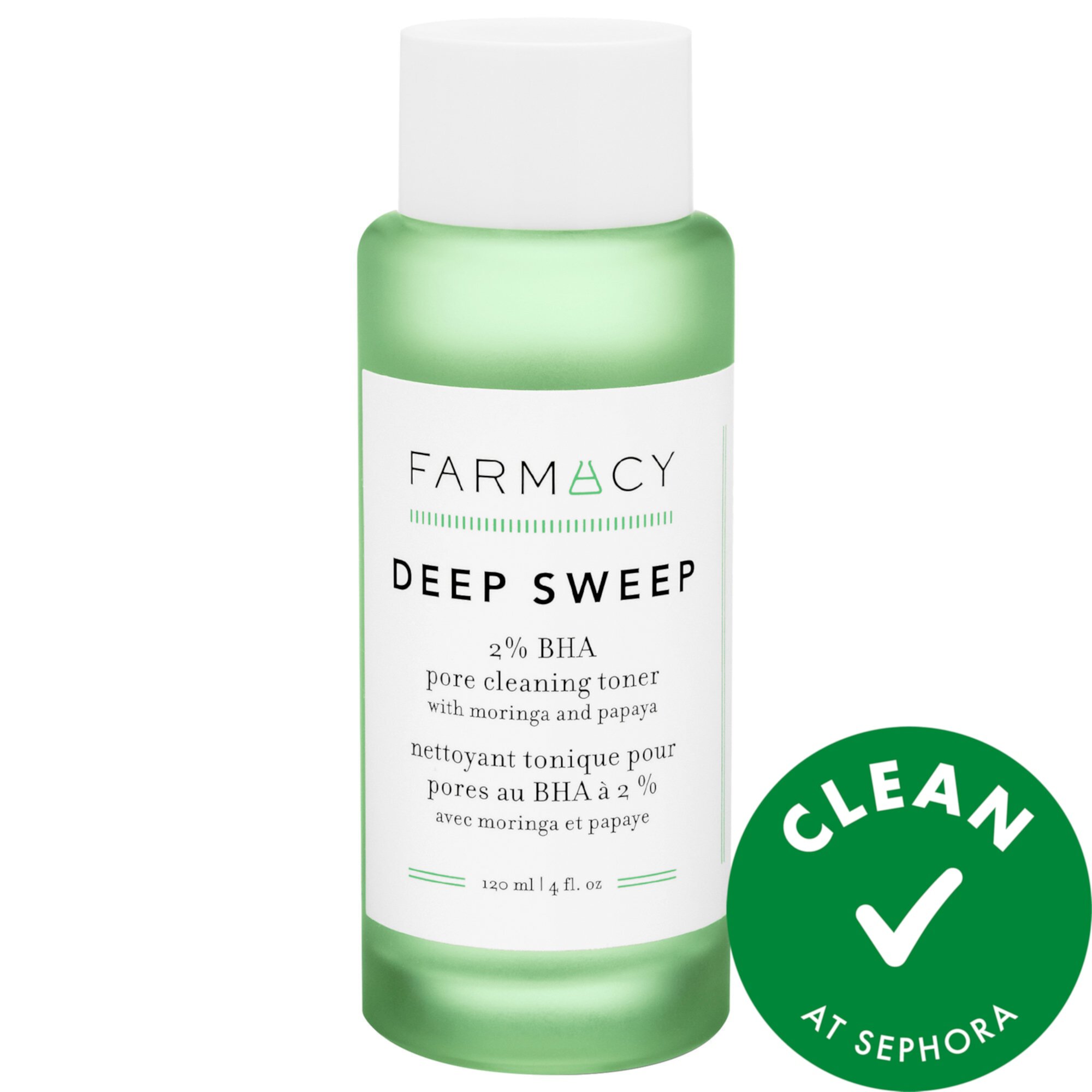 Тоник для очистки пор Deep Sweep 2% BHA с морингой и папайей Farmacy