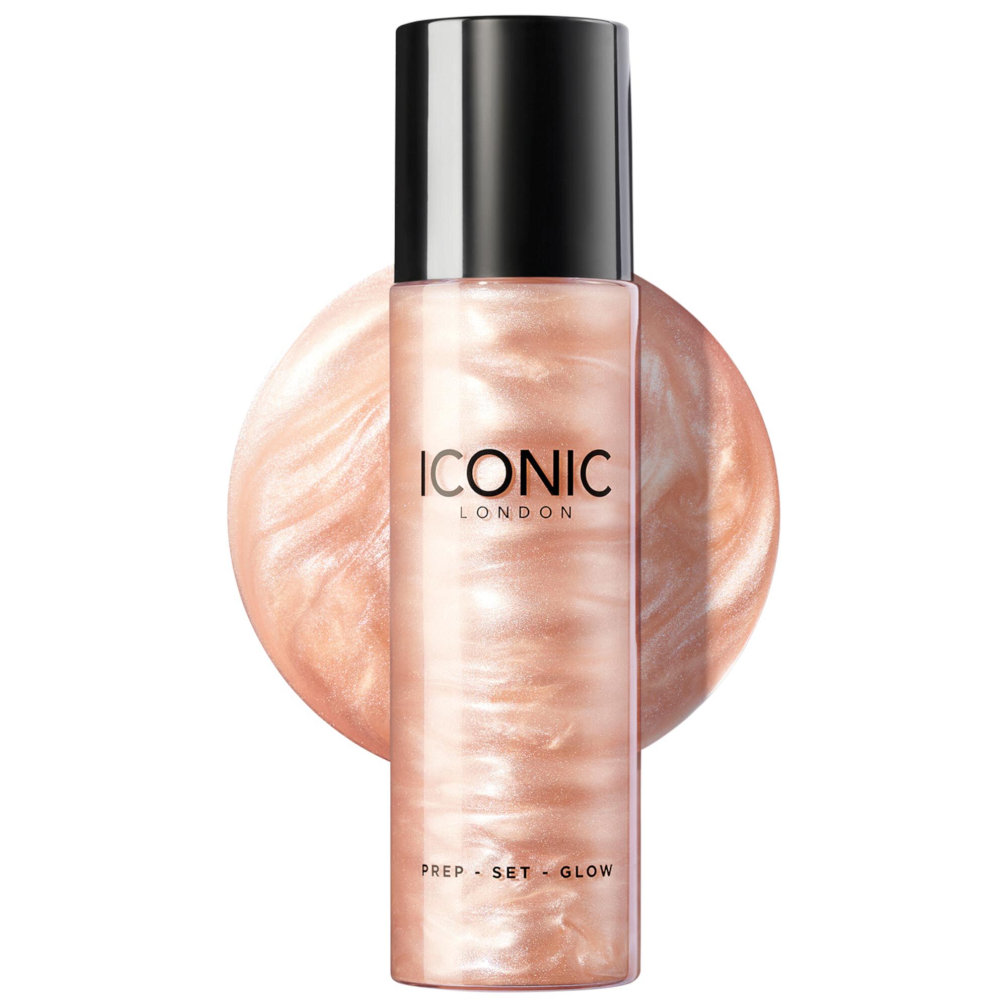 Prep-Set-Glow Увлажняющий сияющий закрепляющий спрей Iconic London