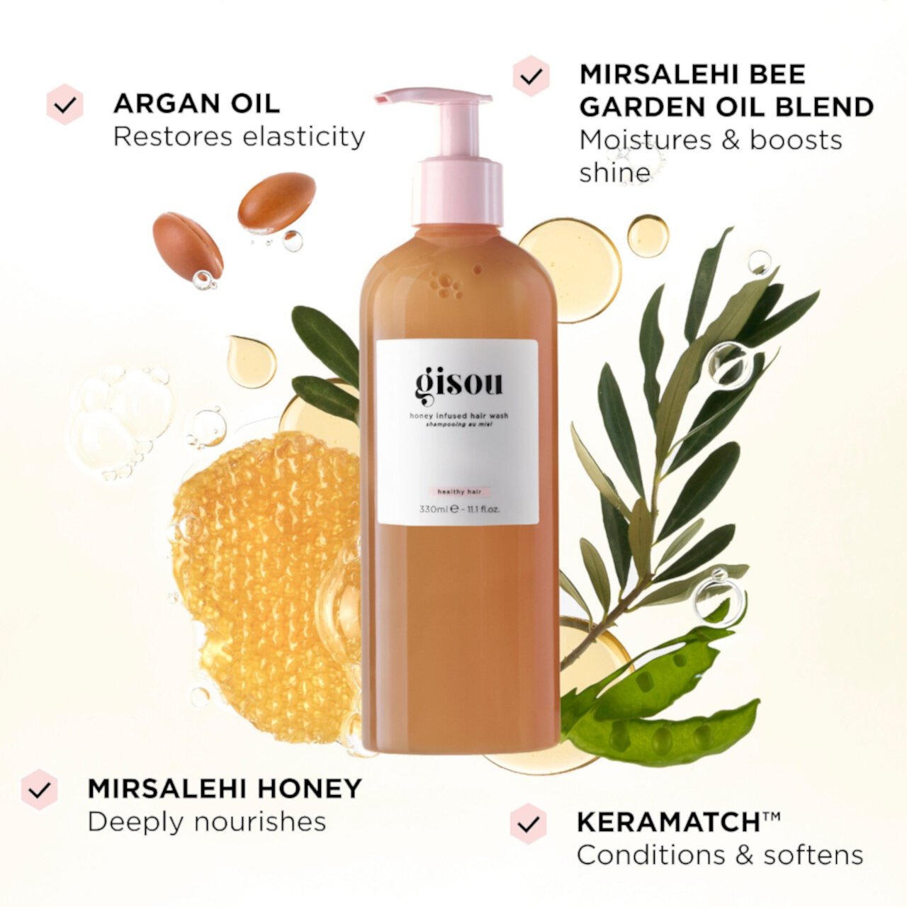 Mini Honey Infused Hair Wash Shampoo Gisou