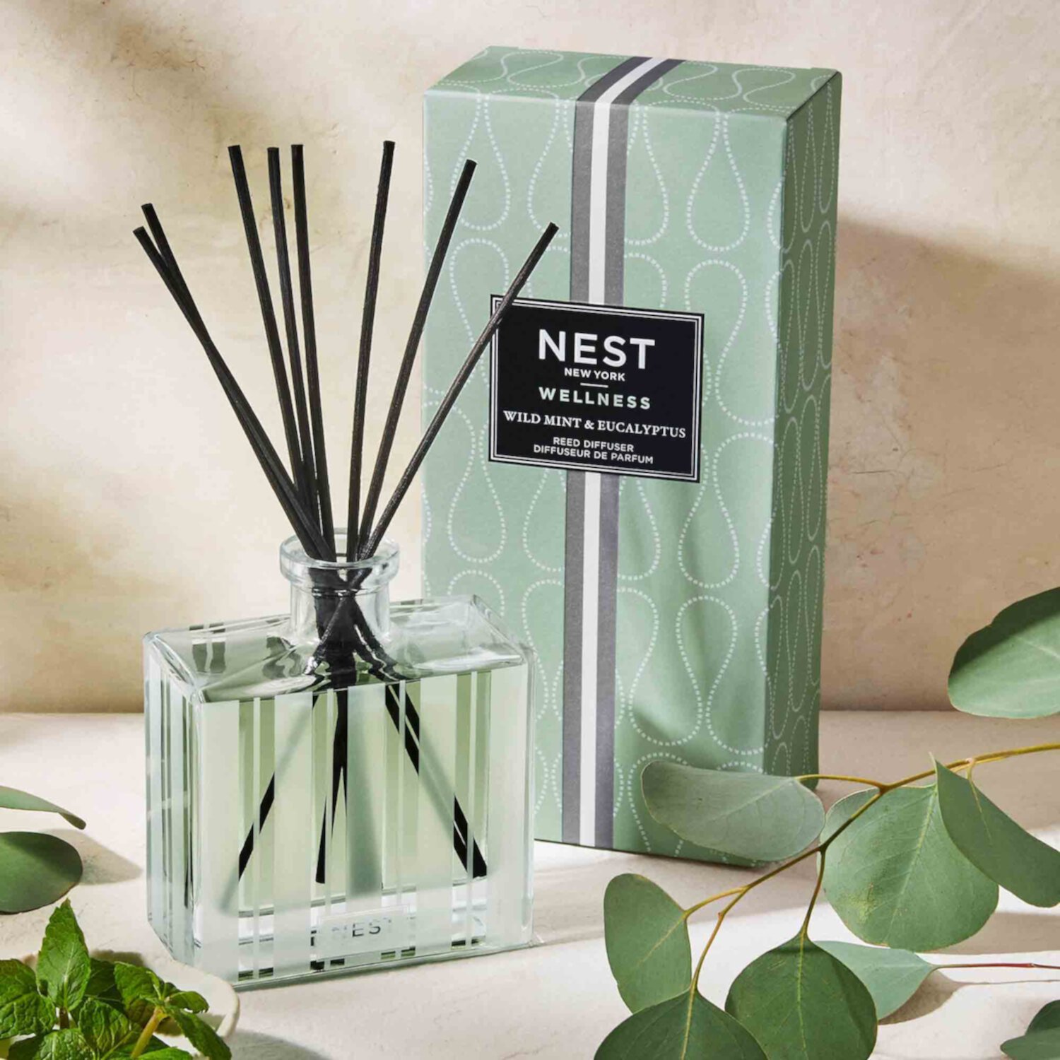 Wild Mint & Eucalyptus Reed Diffuser Nest New York