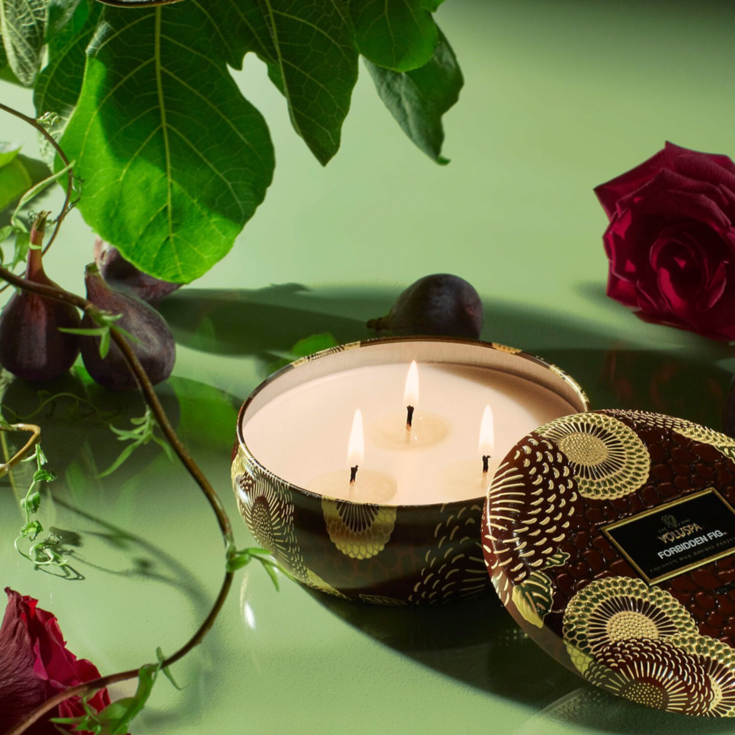 Forbidden Fig Decorative Tin Candle VOLUSPA