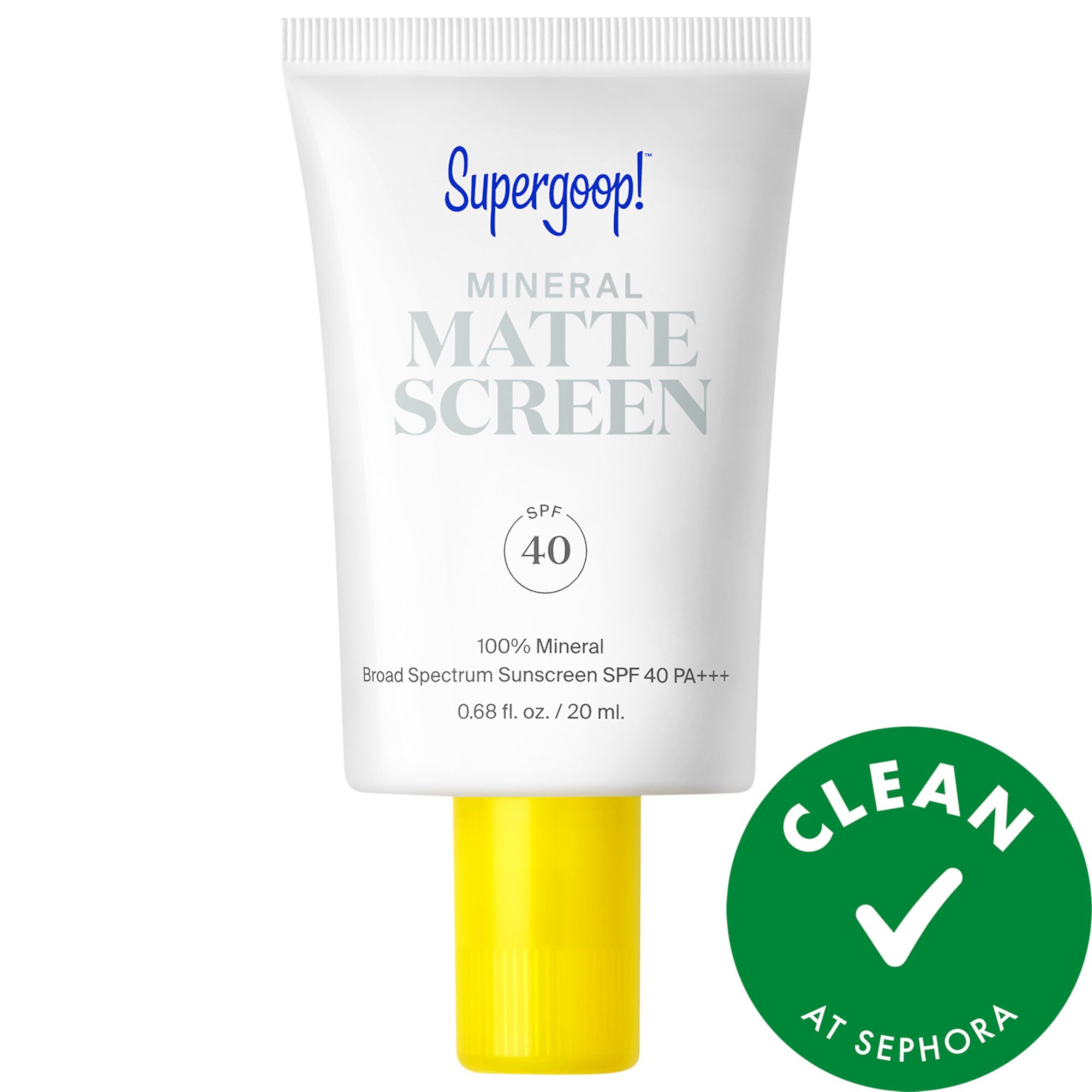 Мини-минеральный солнцезащитный крем Mattescreen SPF 40 Supergoop!