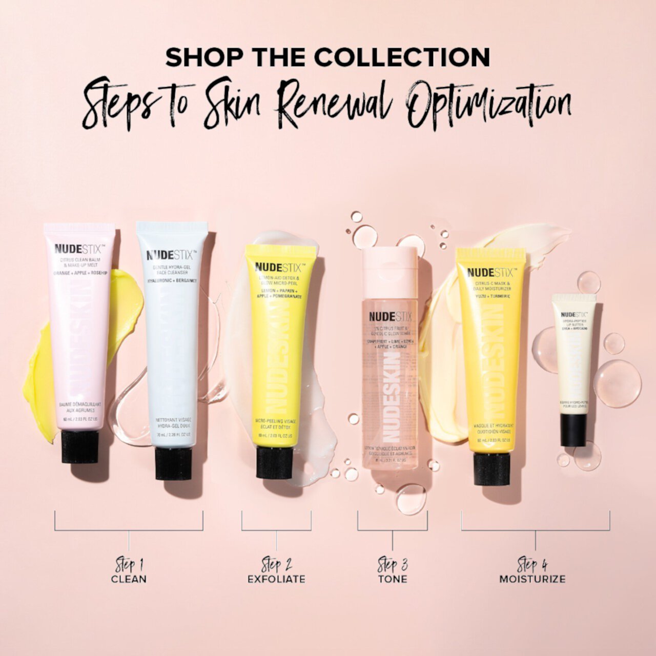 Микропилинг NUDESKIN Lemon-Aid Detox & Glow NUDESTIX