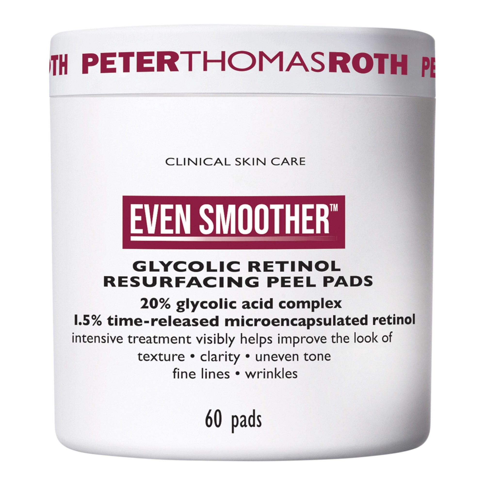 Подушечки для пилинга Even Smoother™ с гликолевой ретинолом Peter Thomas Roth