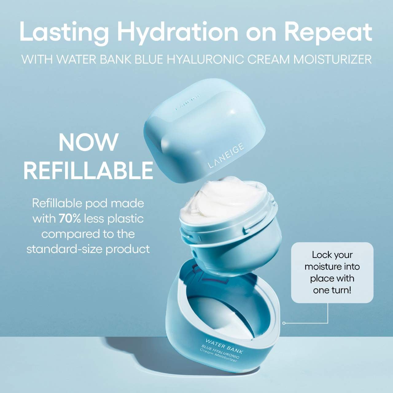Увлажняющий крем Water Bank Blue Hyaluronic Cream для восстановления барьера влаги LANEIGE