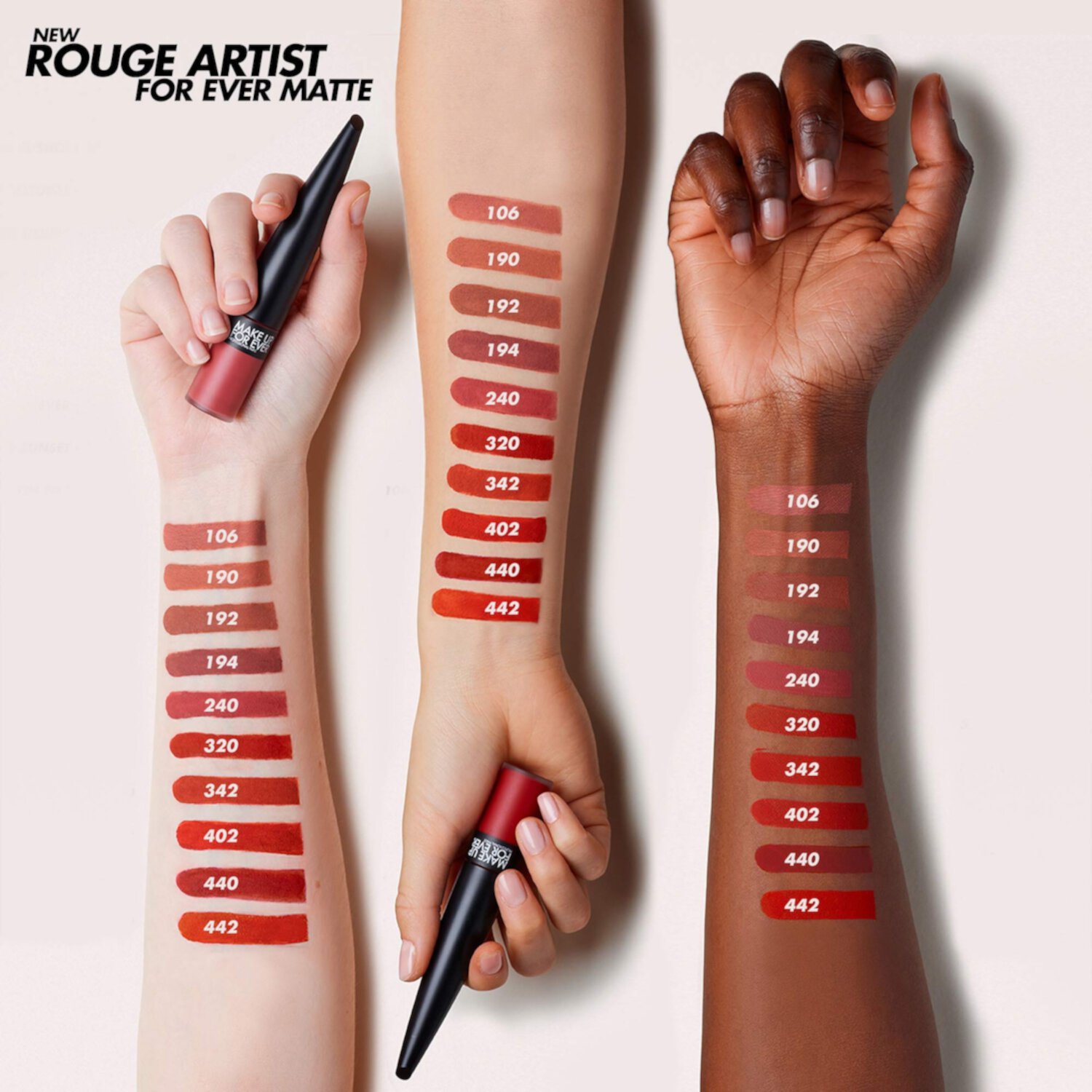 Стойкая жидкая губная помада Rouge Artist For Ever Matte 24HR Make Up For Ever