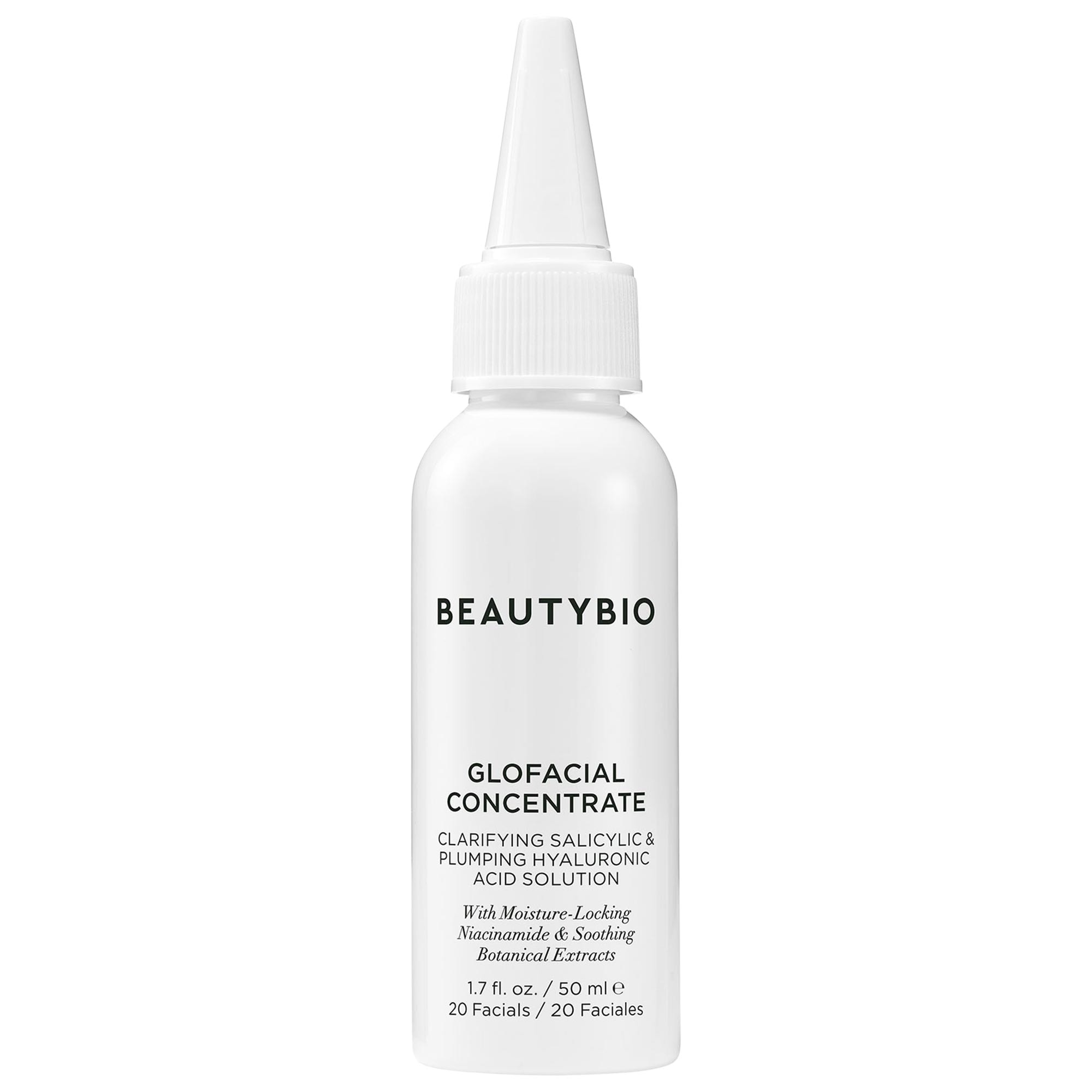 GLOfacial Clarifying Salicylic & Plumping Hyaluronic Acid Concentrate BeautyBio