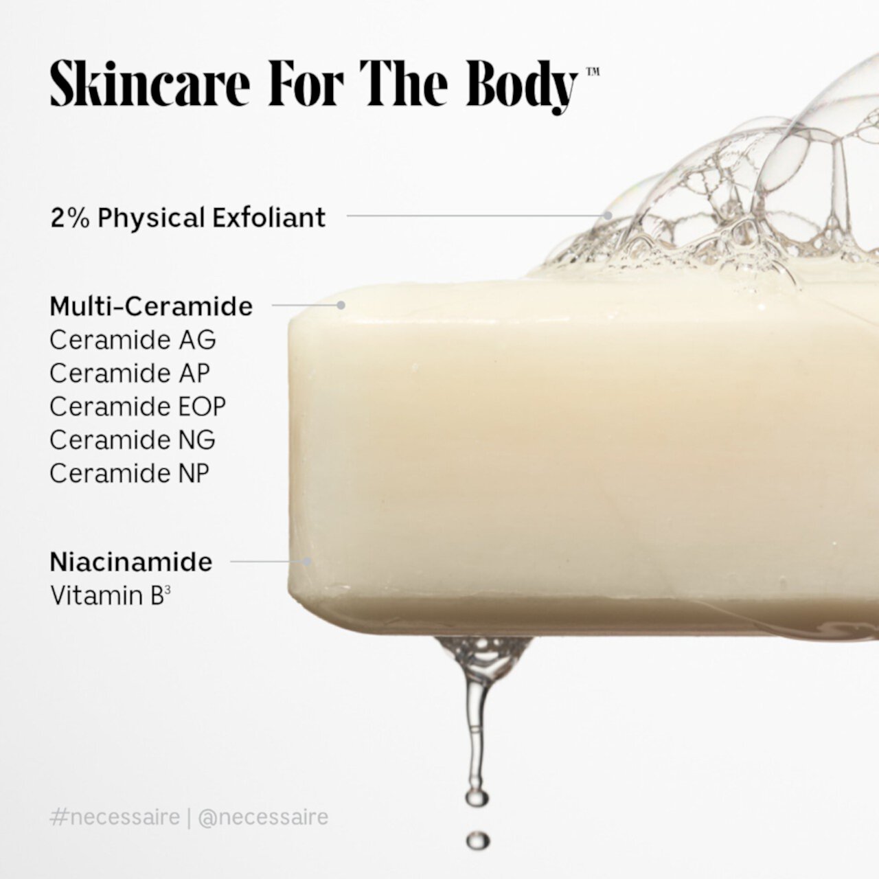 The Body Bar – с 2% физическим отшелушивающим средством, 5 керамидами + ниацинамидом Nécessaire