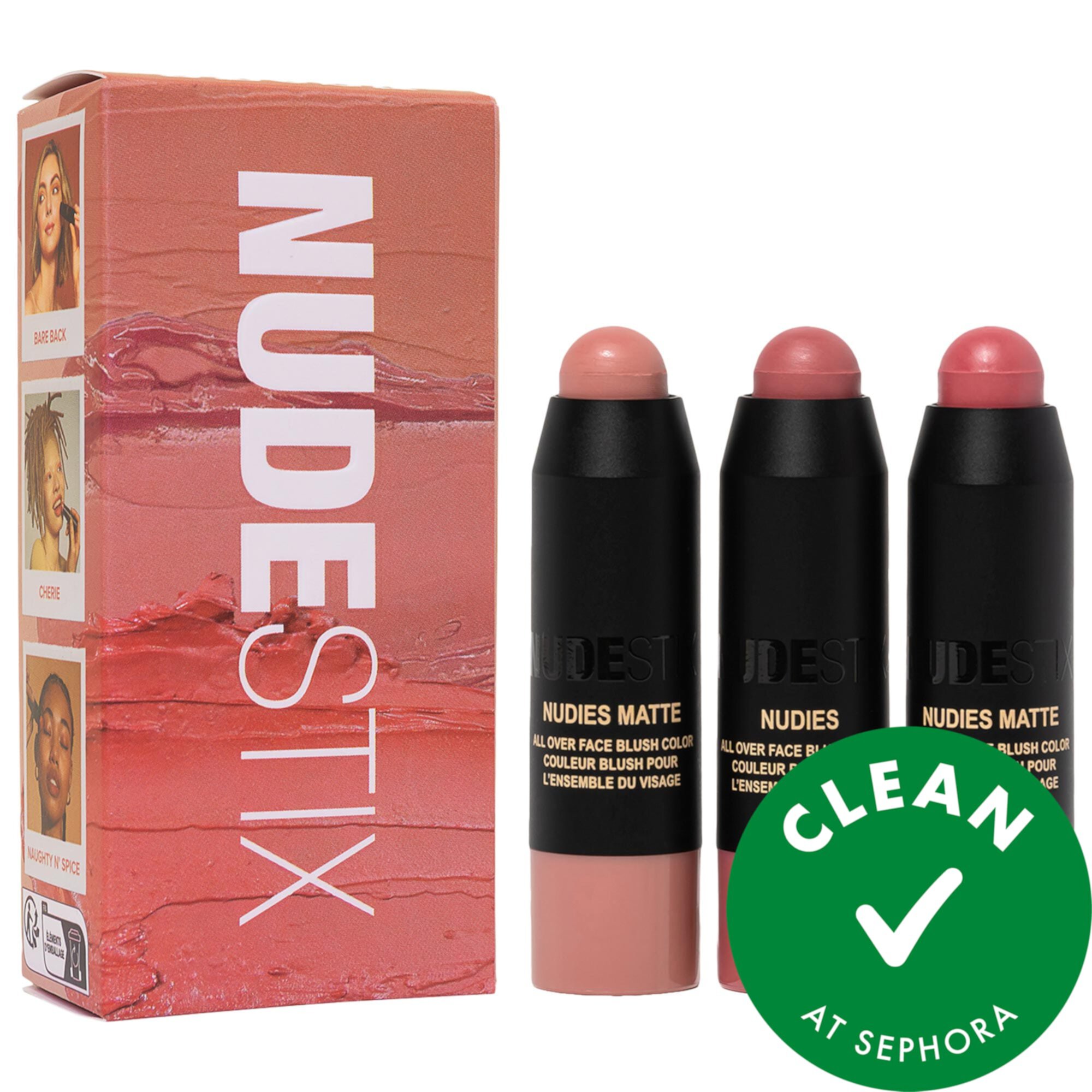 Mini Pink Nude Blush 3 PC Kit NUDESTIX