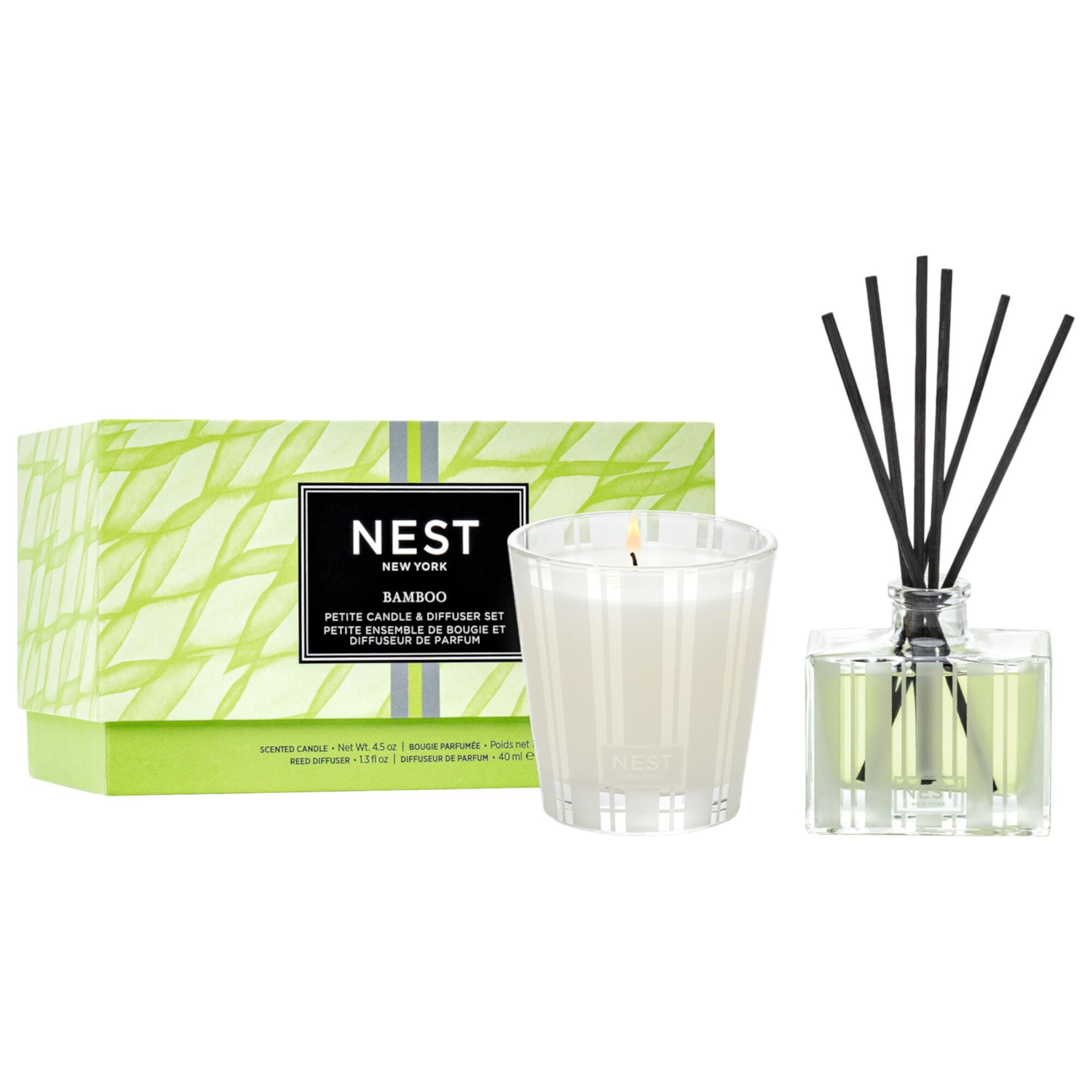 Bamboo Petite Candle & Diffuser Set Nest New York