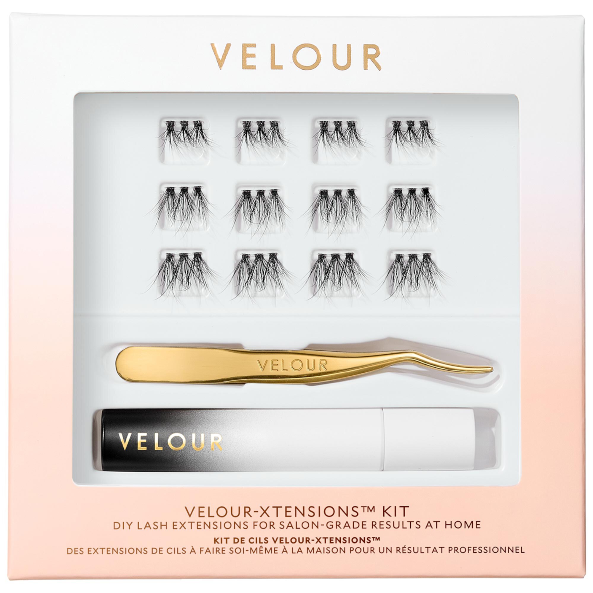 Набор накладных ресниц Velour-Xtensions™ с 12 кластерами и клеем, веганский Velour Lashes