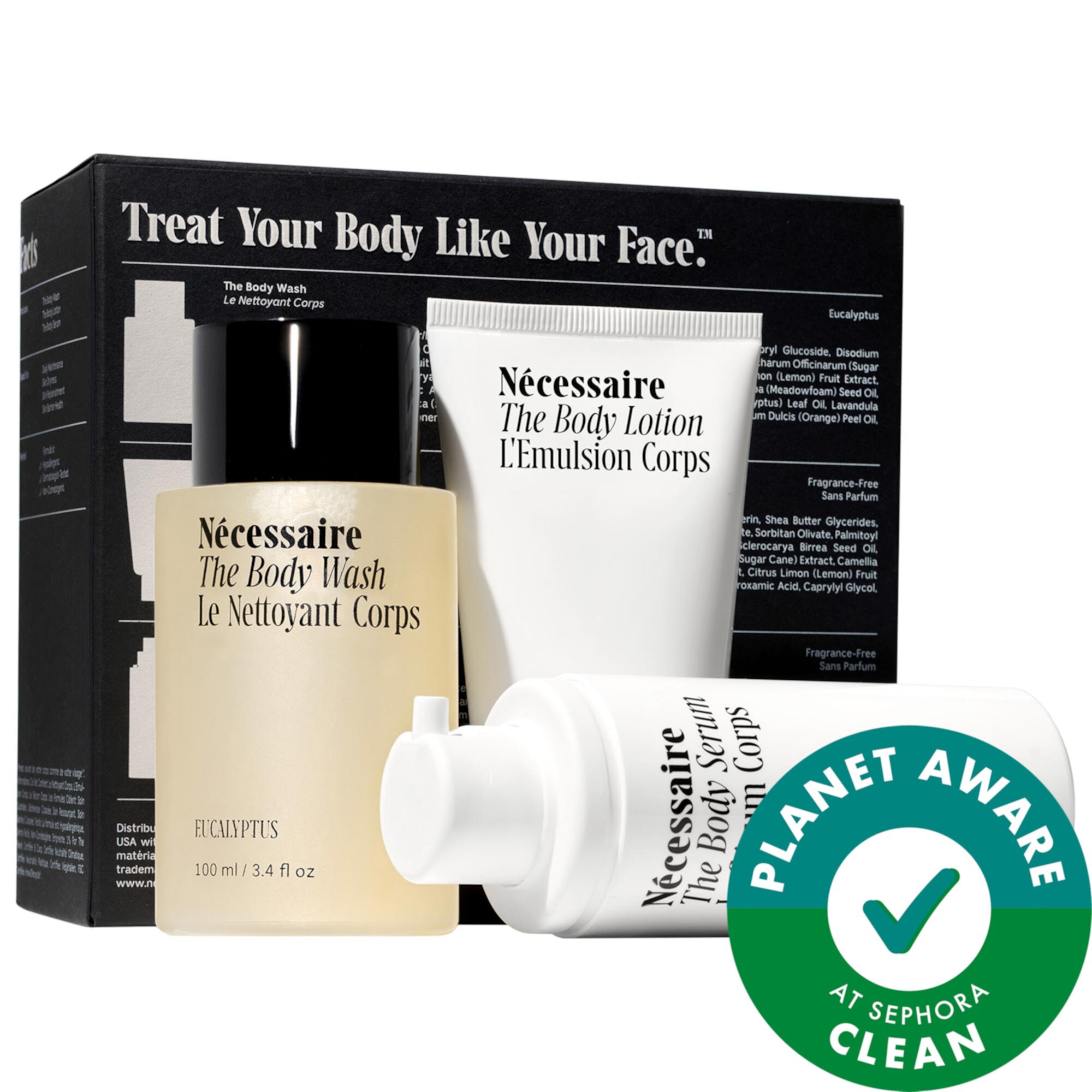 The Body Essentials - Trial + Travel Set Nécessaire