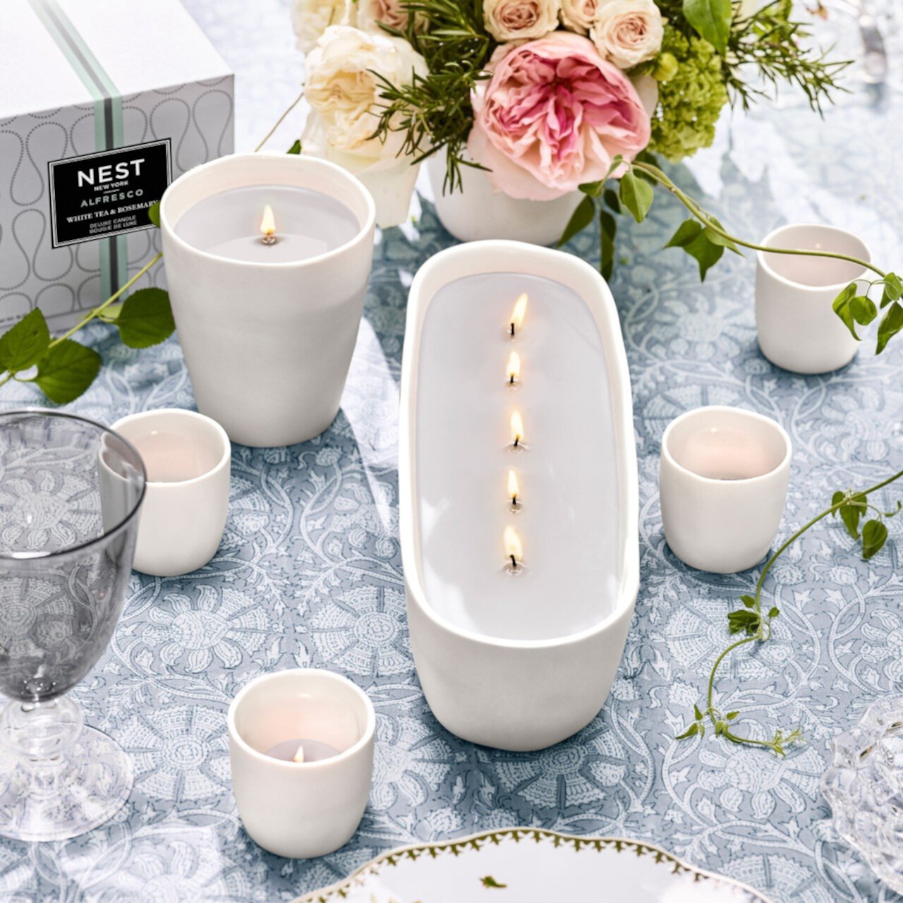 White Tea & Rosemary Alfresco Candle Nest New York
