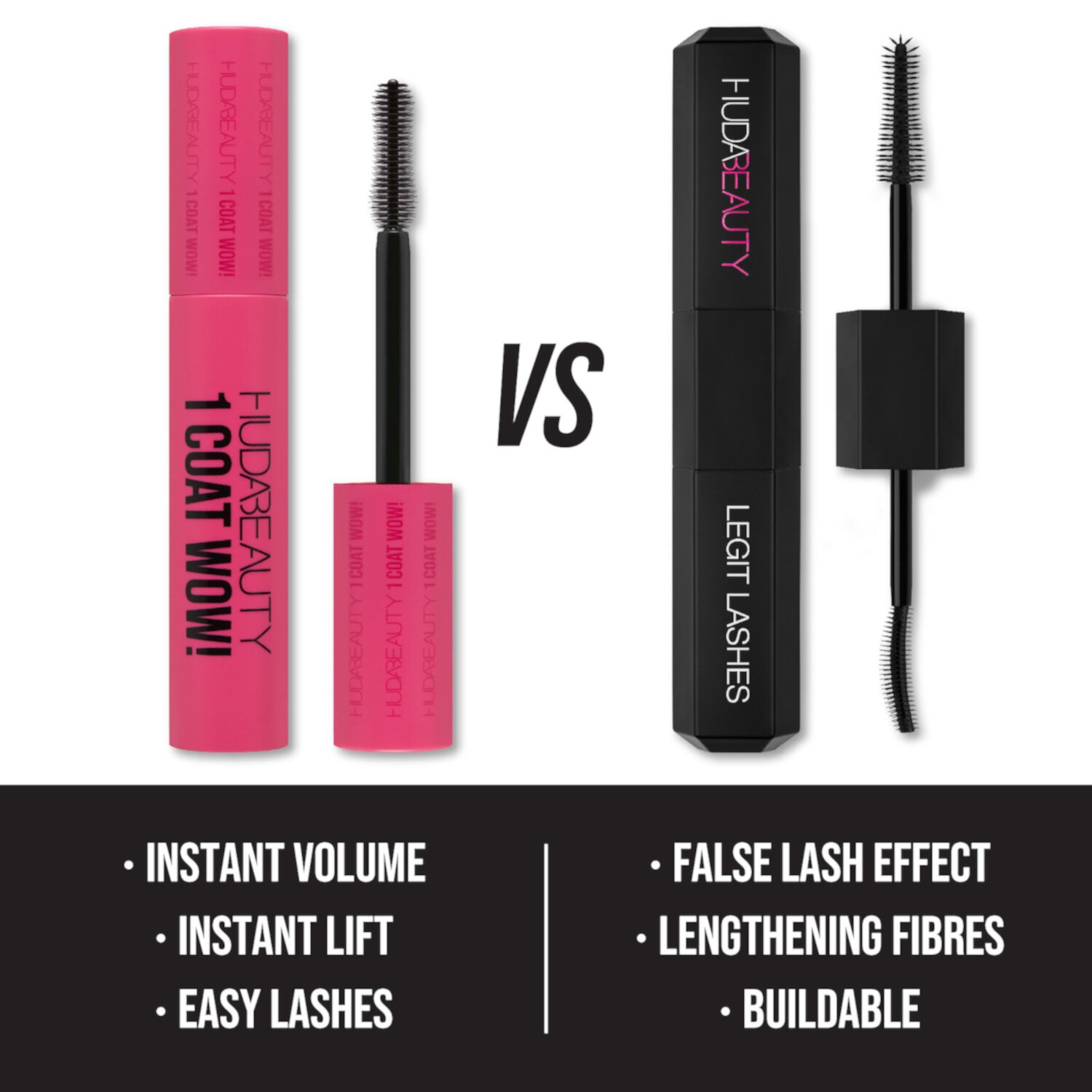 Mini 1 Coat WOW! Extra Volumizing and Lifting Mascara HUDA BEAUTY