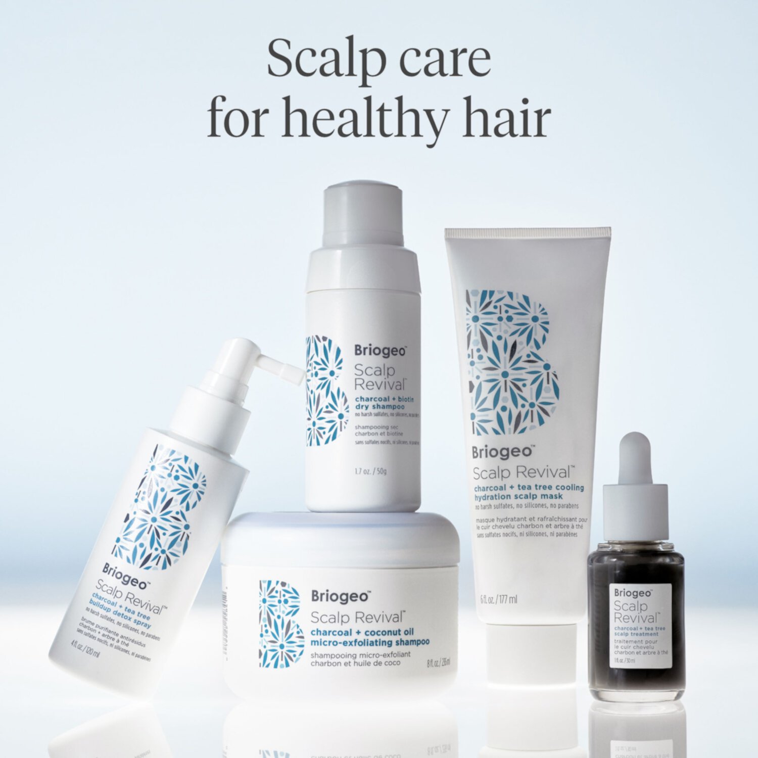 Scalp Revival™ Древесный уголь + Детокс-спрей для восстановления кожи головы с чайным деревом Briogeo