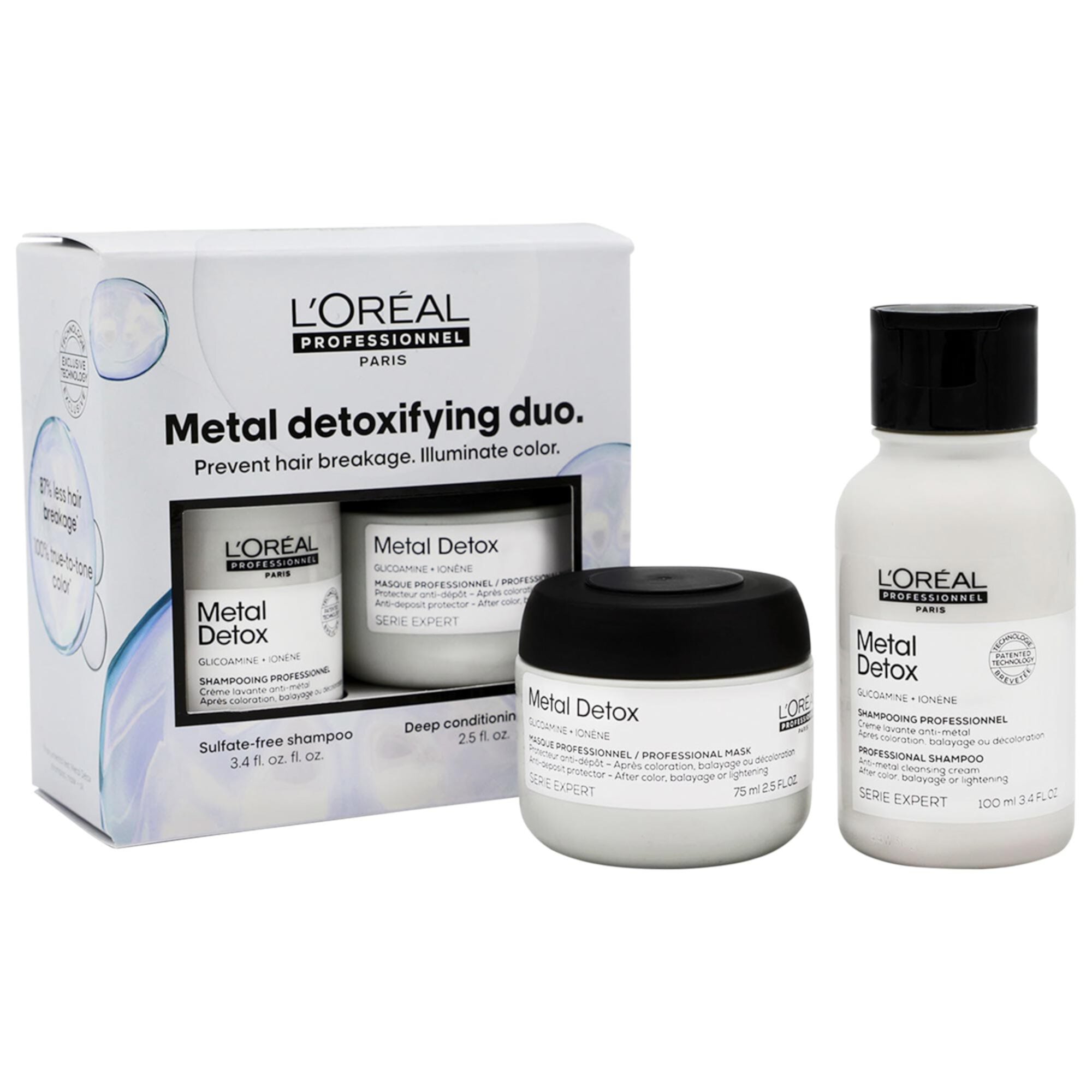 Мини-набор для волос: Шампунь и Маска Metal Detox, 100.5 мл и 73.93 мл L'Oréal Professionnel