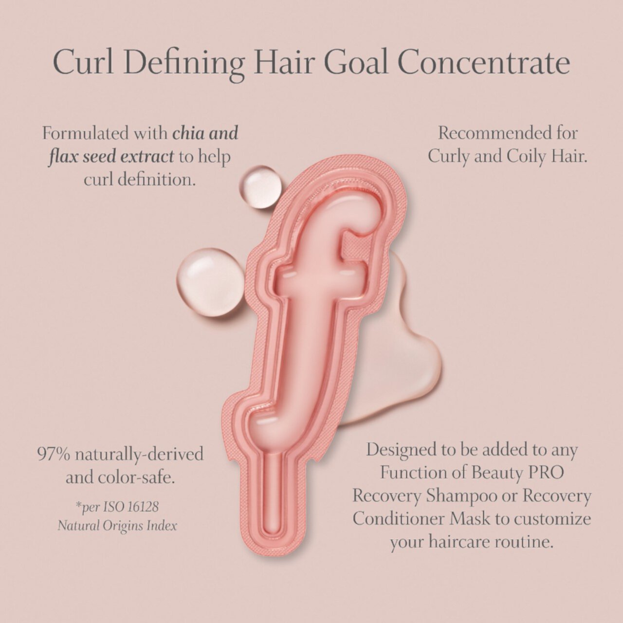 Curl and Coils Defining Hair Goal Concentrate Mix-In Function of Beauty PRO