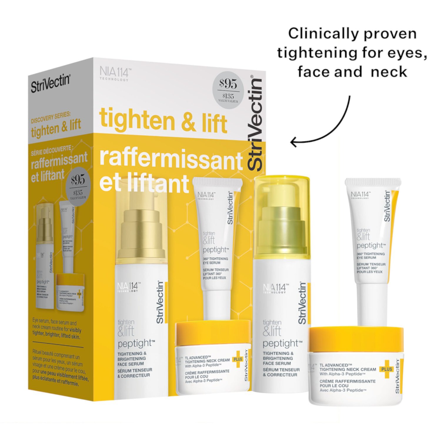 Tighten & Light Power Starters Trio Kit for Face, Eye and Neck StriVectin