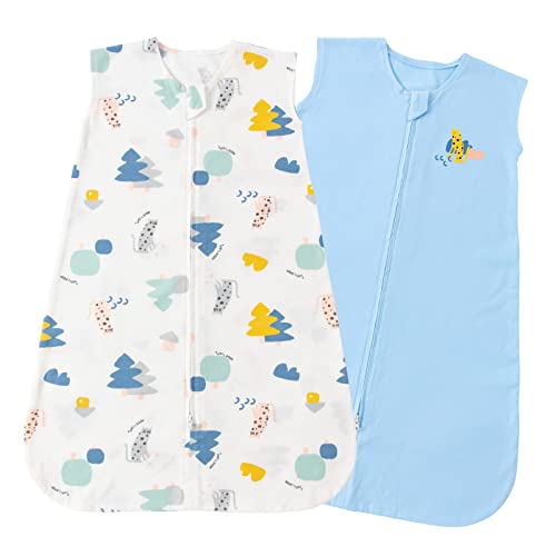 Duomiaomiao Baby Sleep Sack 100% Cotton Lightweight Baby Wearable Blanket, Breathable Comfy Toddler Sleeping Sack Duomiaomiao